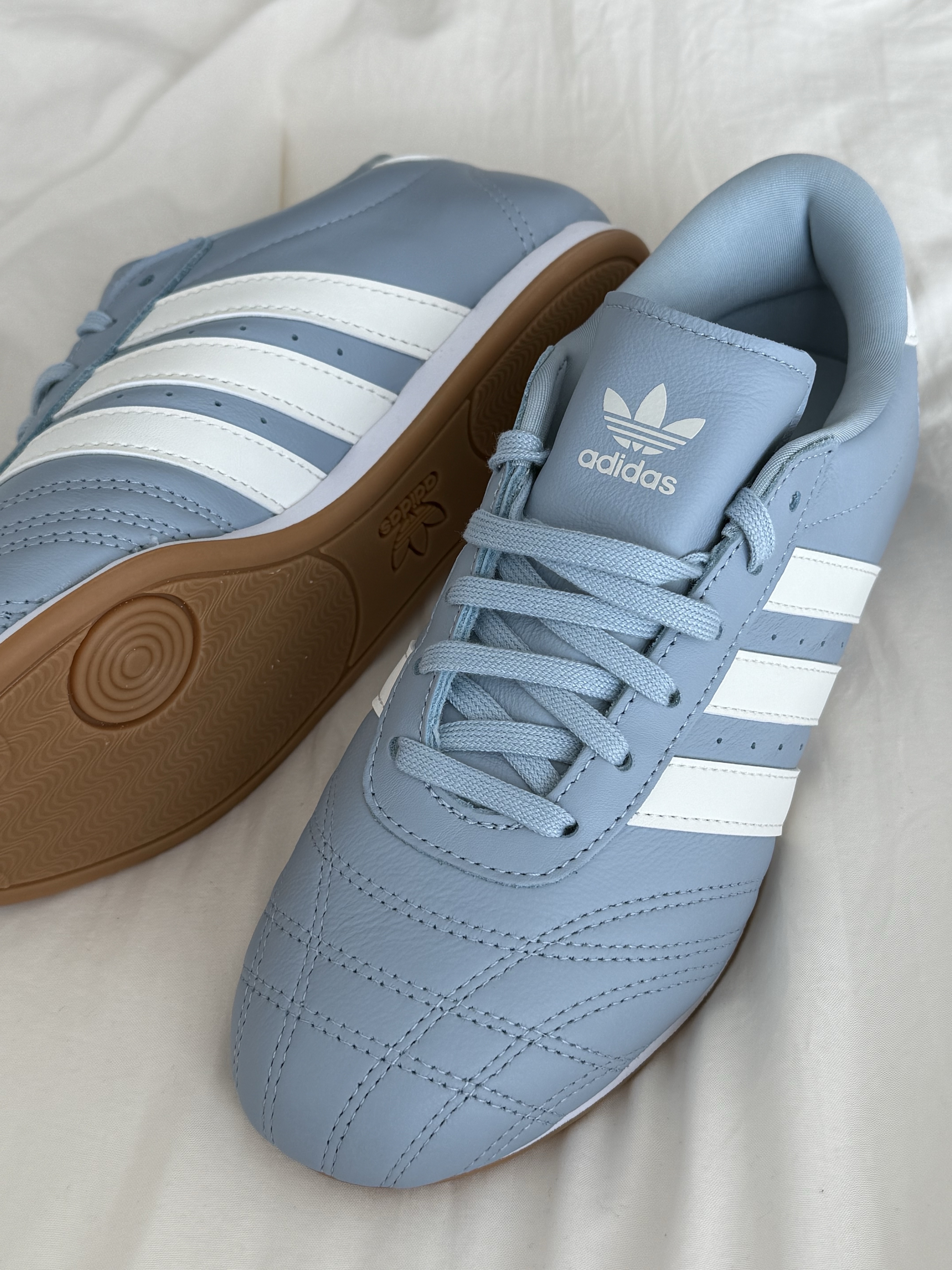 (W) Adidas Taekwondo Lace Wonder Blue Off White 착용 스타일 - 5