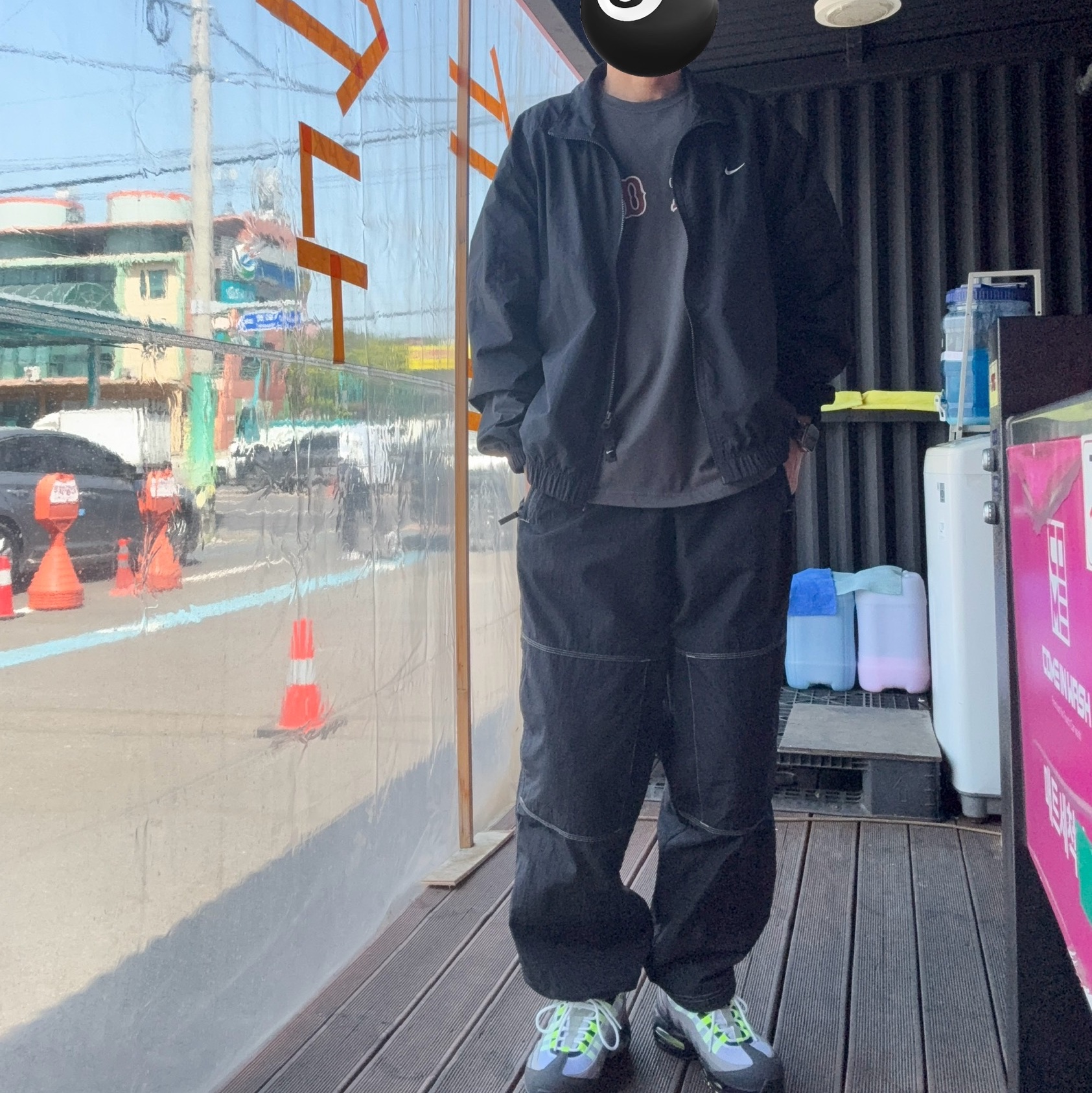 Nike Air Max 95 OG Neon, Supreme x Nike Ripstop Track Pants Black - 24SS 착용 스타일 - 2