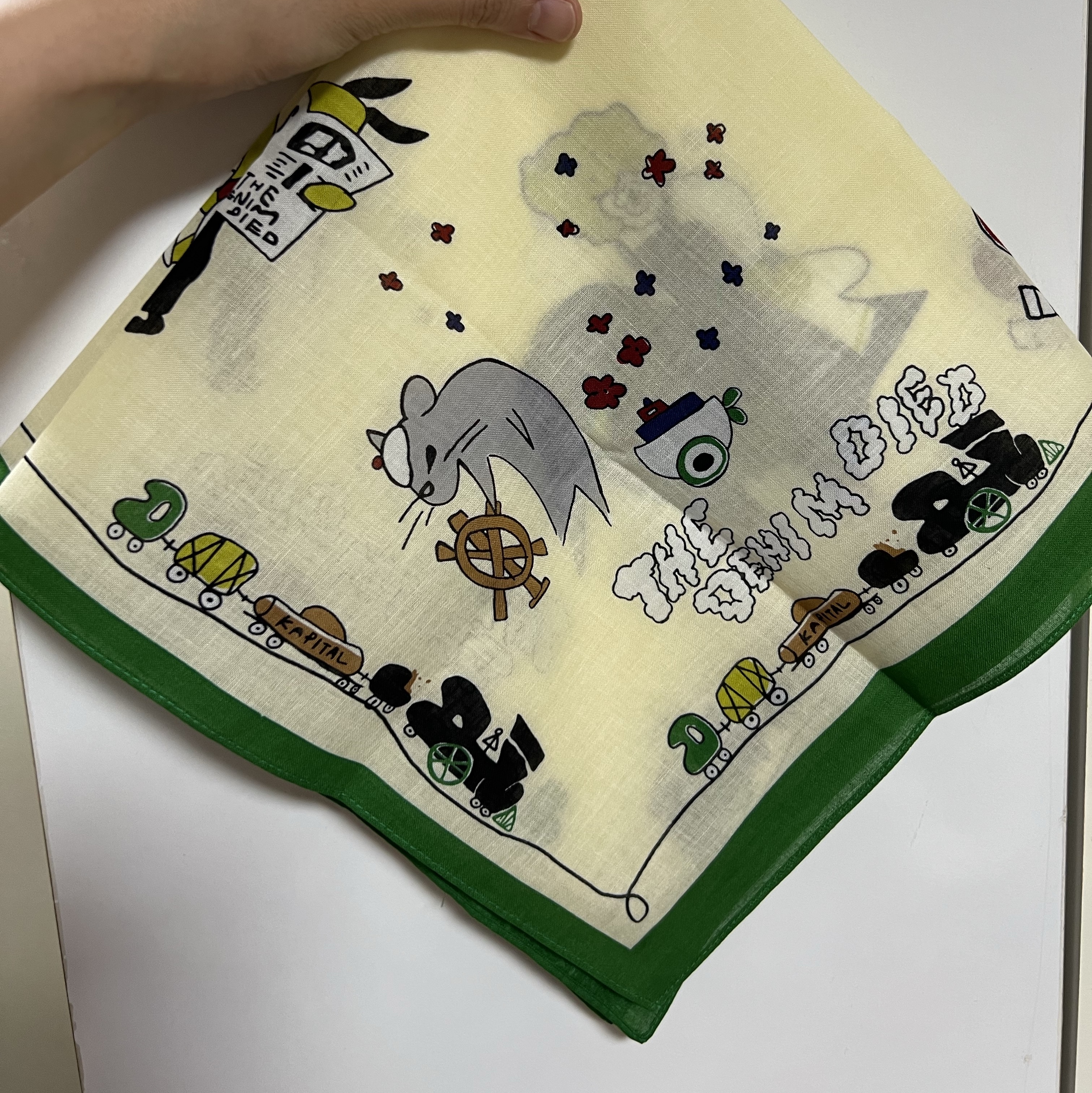 Kapital Colored Bandana Peckish Rainbowy Park Green 착용 스타일 - 2