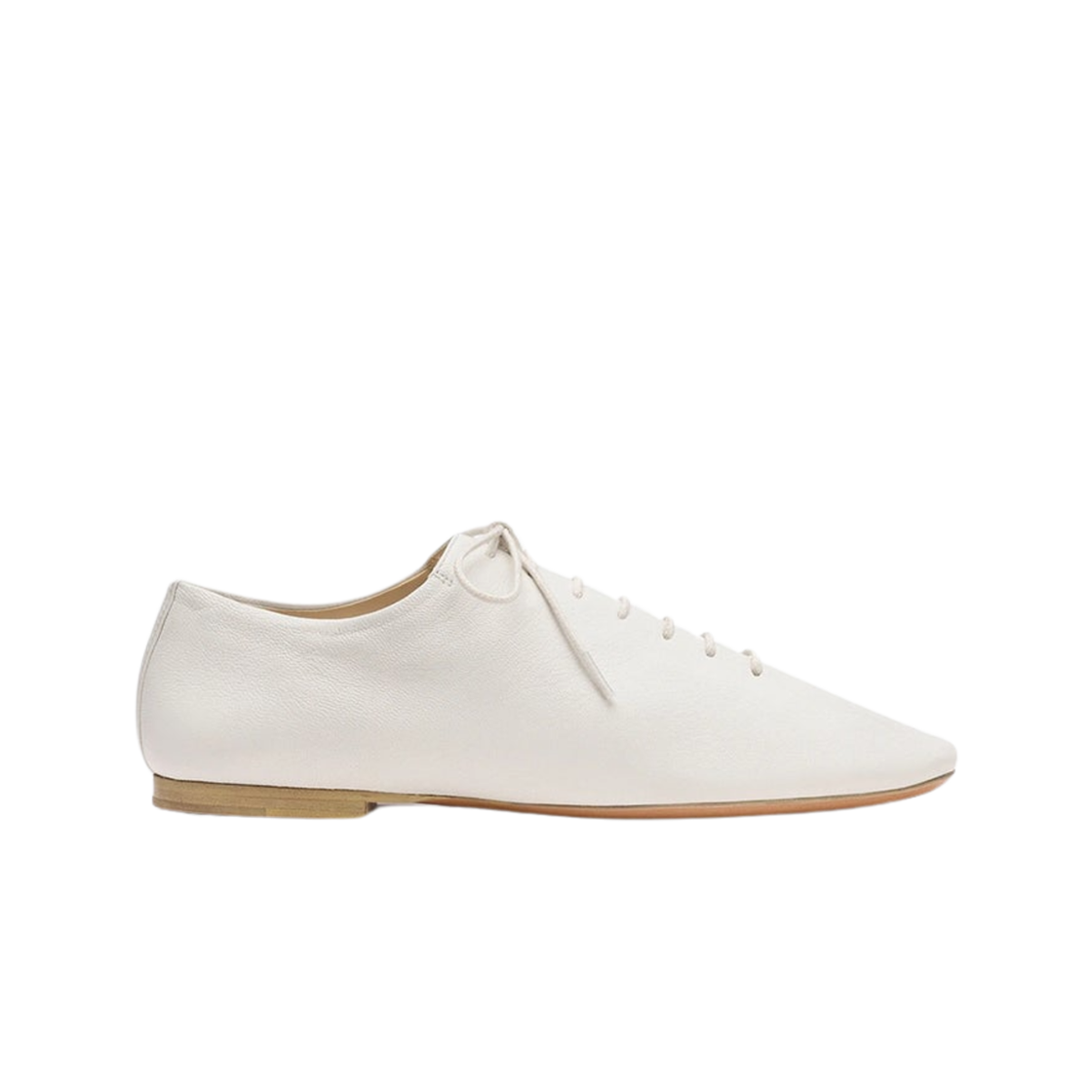 (W) 르메르 수리 플랫 클래식 더비 화이트((W) Lemaire Souris Flat Classic Derbies White)