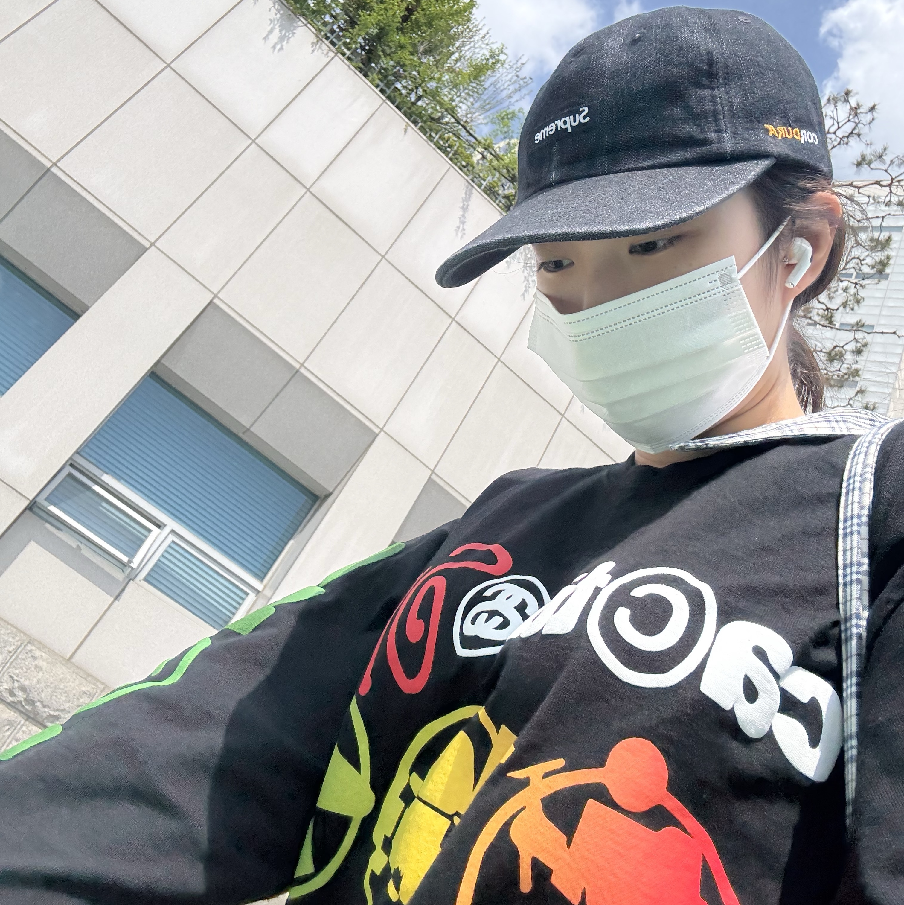 Supreme Cordura Denim Small Box 6-Panel Black - 24SS, Stussy x Cactus Plant Flea Market Sport LS T-Shirt Black μ°©μ© μ€νμΌ