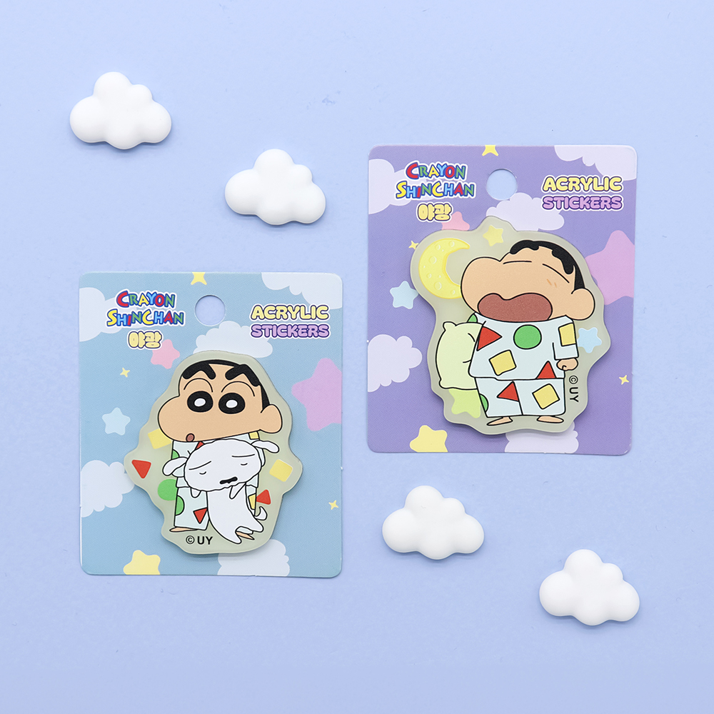 대원미디어 짱구는못말려 아크릴 야광 스티커 흰둥아 많이 졸려(Daewonmedia Crayon Shin Chan Acrylic Glow-In-The-Dark Sticker Sleepy Shiro) - 3