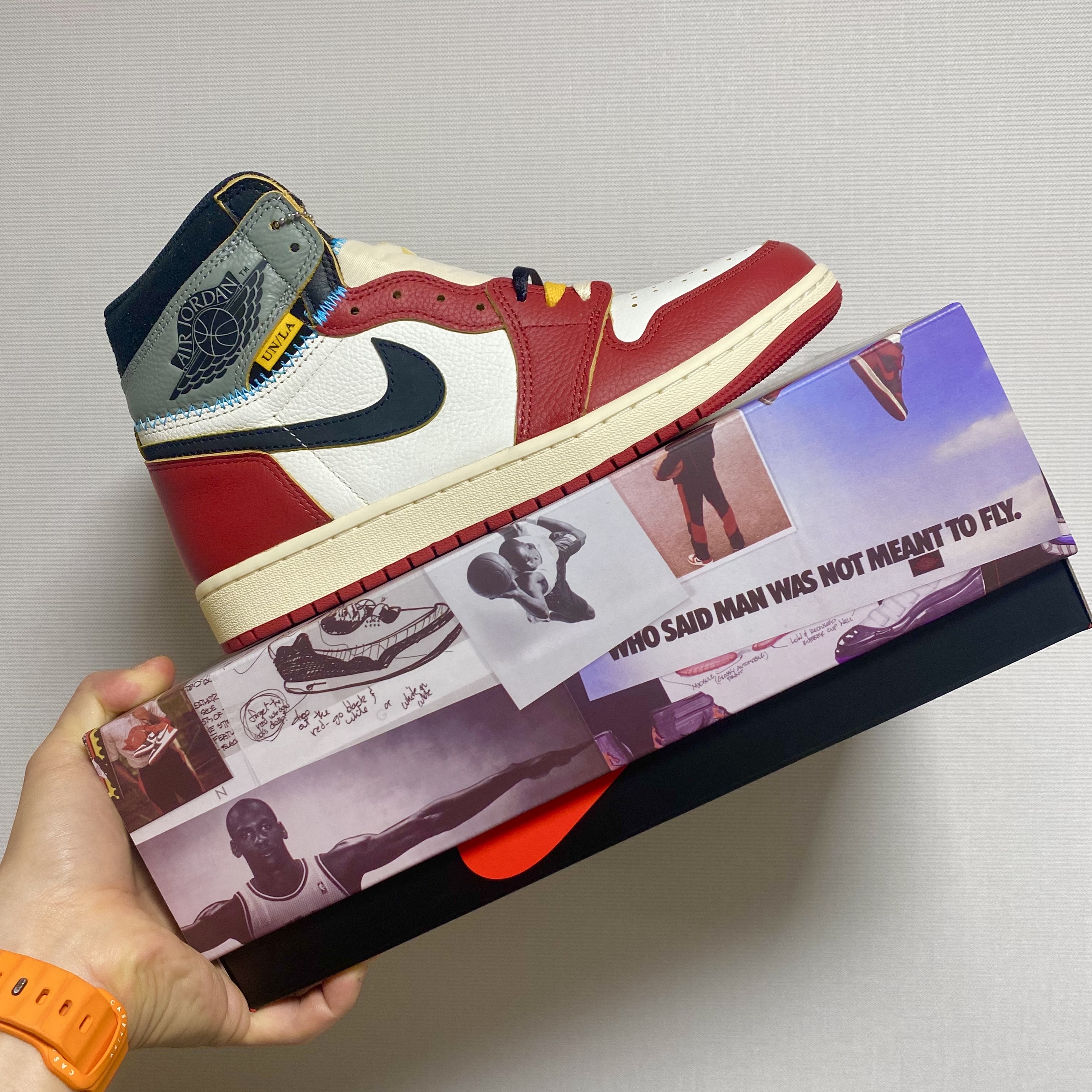 Jordan 1 x Union Retro High OG Chicago Shadow 착용 스타일 - 2