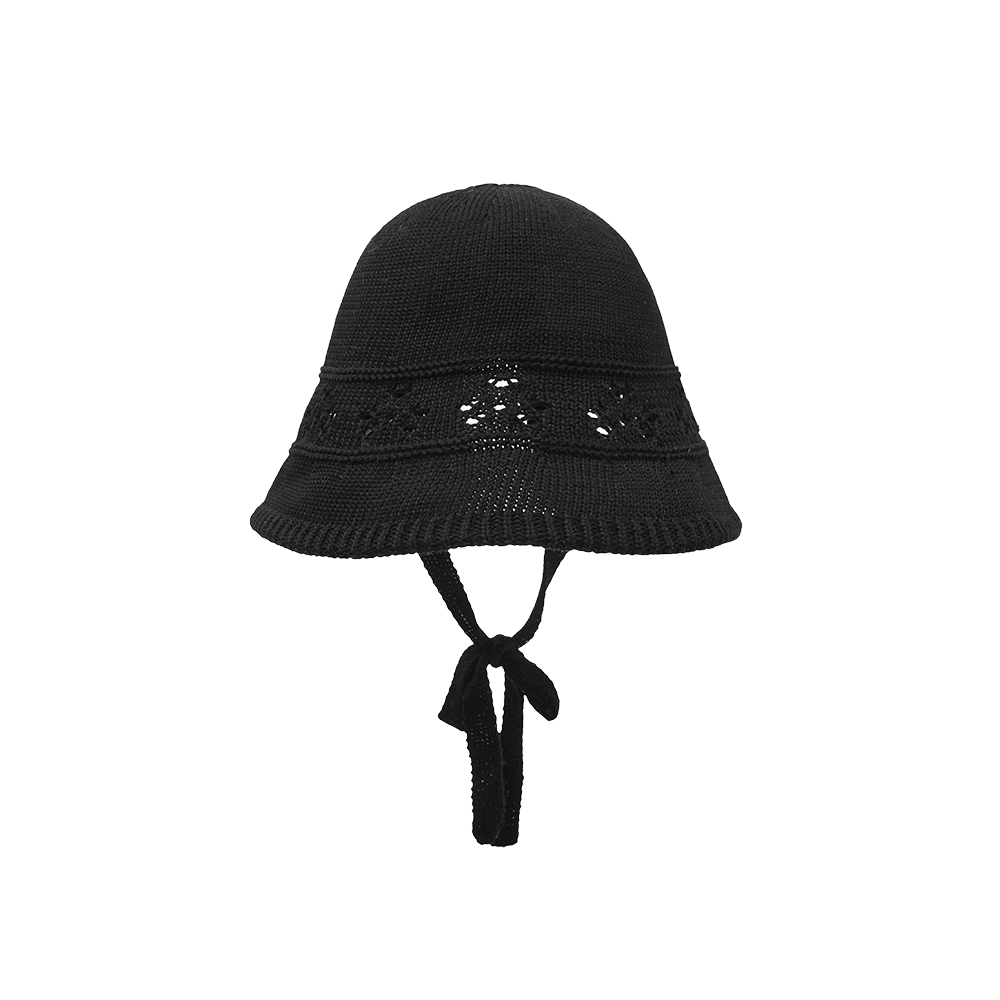 올인컴플리트 블라썸 홀 보닛햇 블랙(Allincomplete Blossom Hole Bonnet Hat Black) - 2