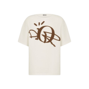 Dior x Cactus Jack Oversized T-Shirt White Brown