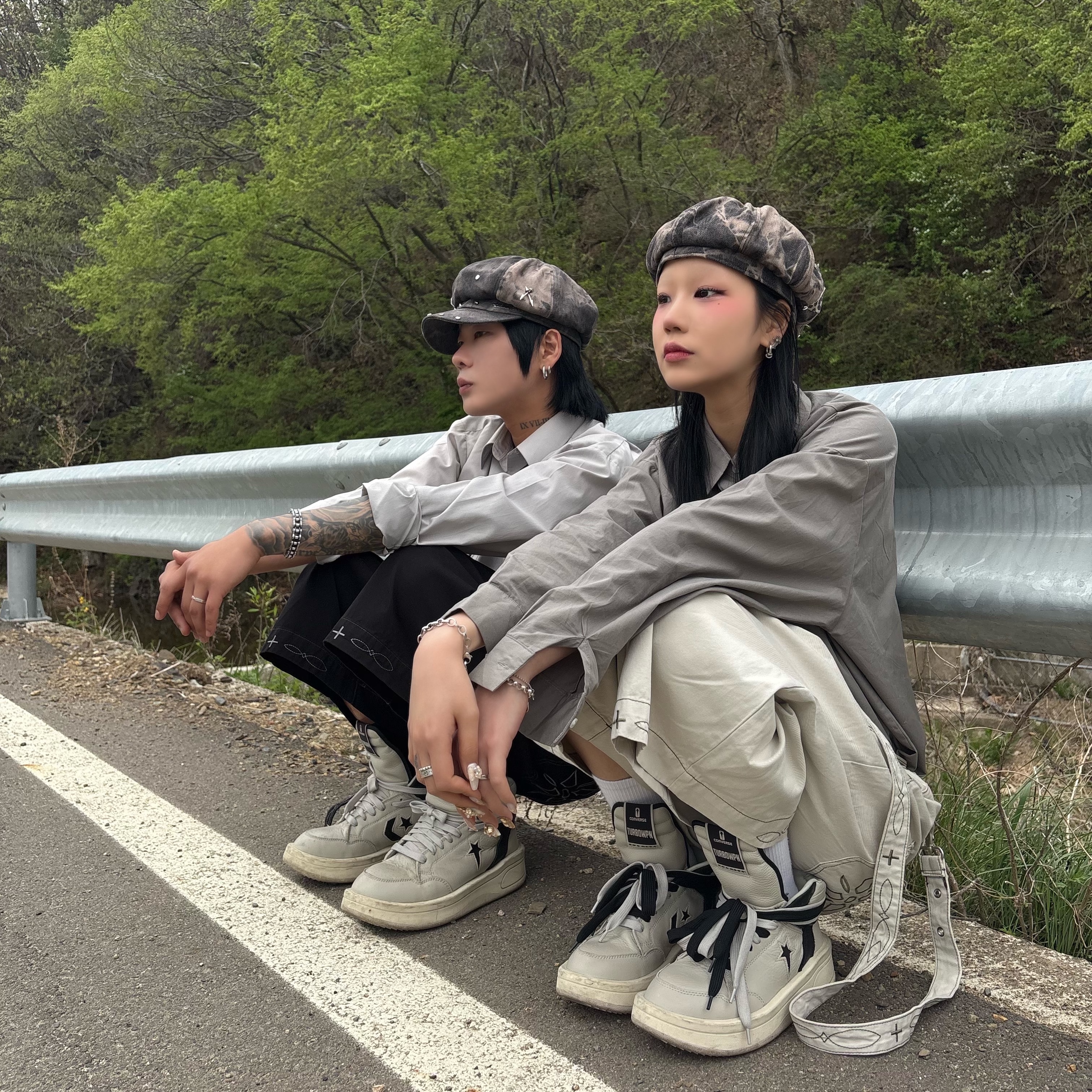 Converse x Drkshdw Turbowpn Pelican 착용 스타일 - 2