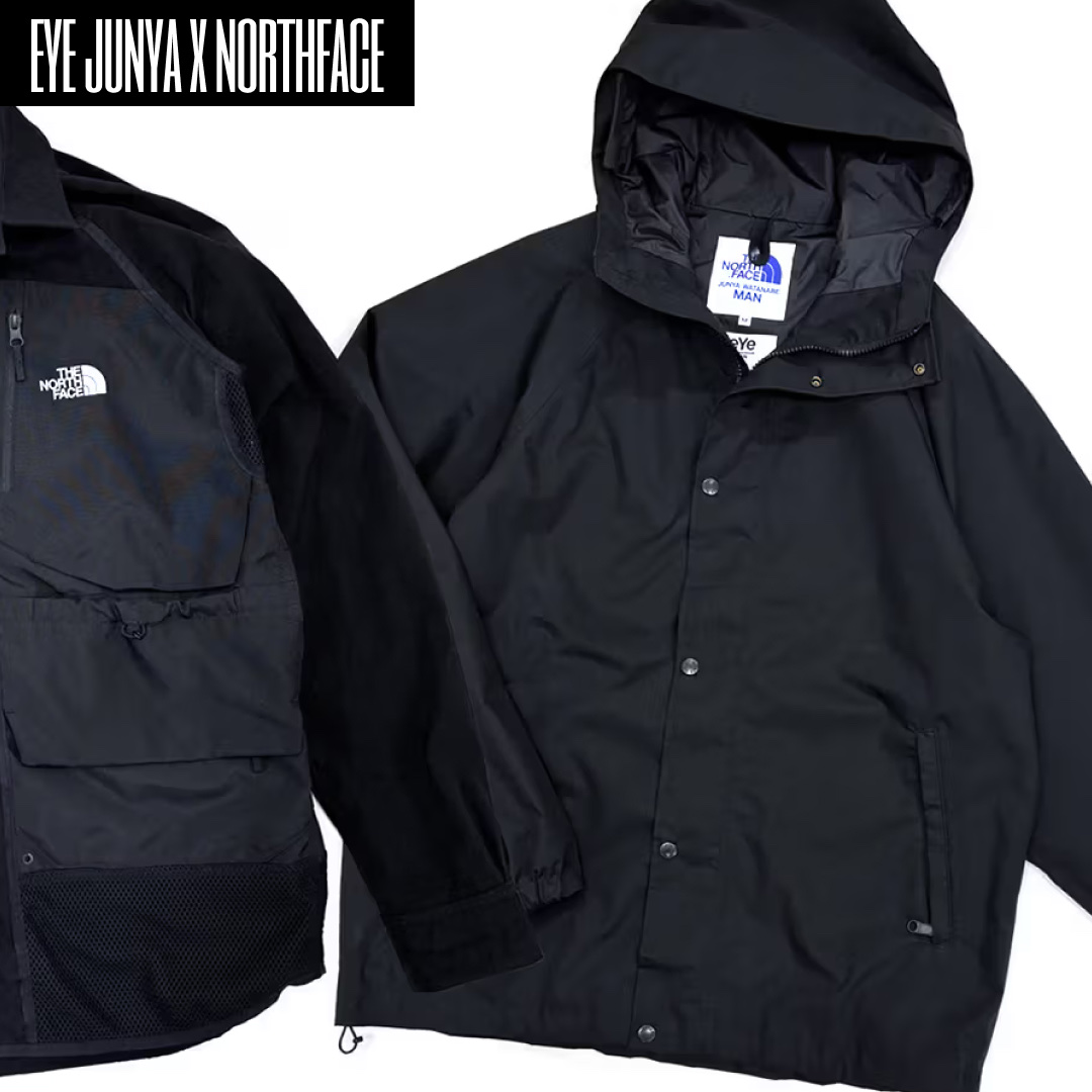 Junya Watanabe x The North Face W-Name Pullover Jacket Black, Junya Watanabe x The North Face W-Name Mountain Jacket Navy 착용 스타일 - 4