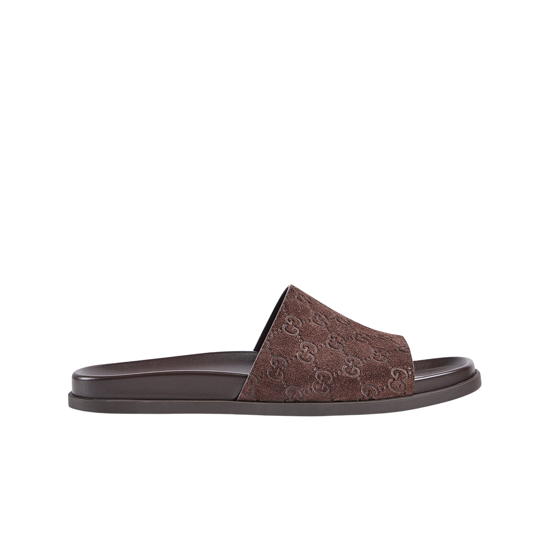 834941-AADUO-2140 Gucci Slide Sandal Brown Suede