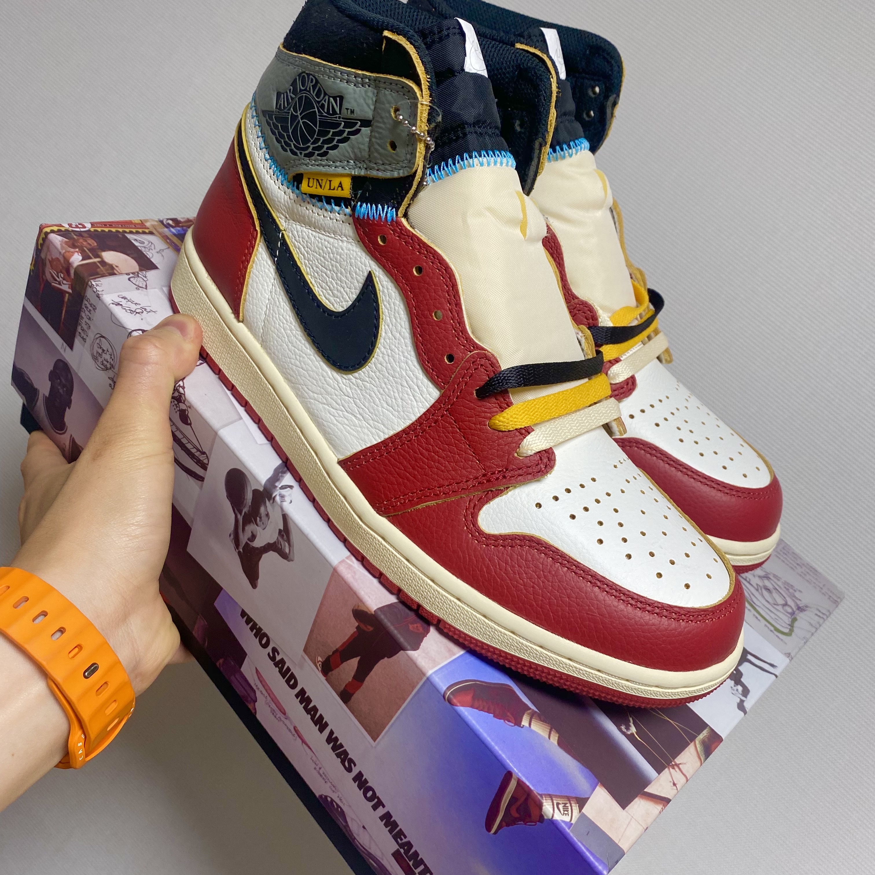 Jordan 1 x Union Retro High OG Chicago Shadow 착용 스타일 - 1