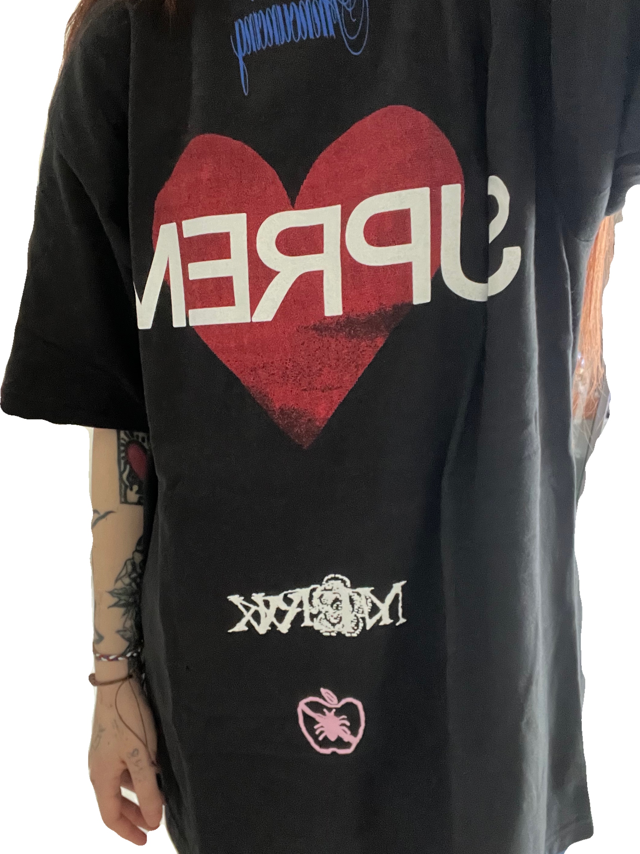 Supreme Announcing T-Shirt Black - 25SS 착용 스타일