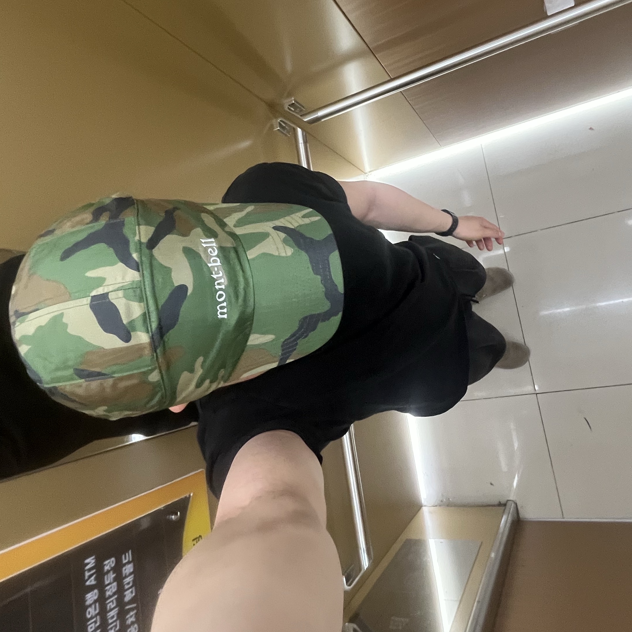 Montbell Camouflage Watch Cap Green - 25SS 착용 스타일