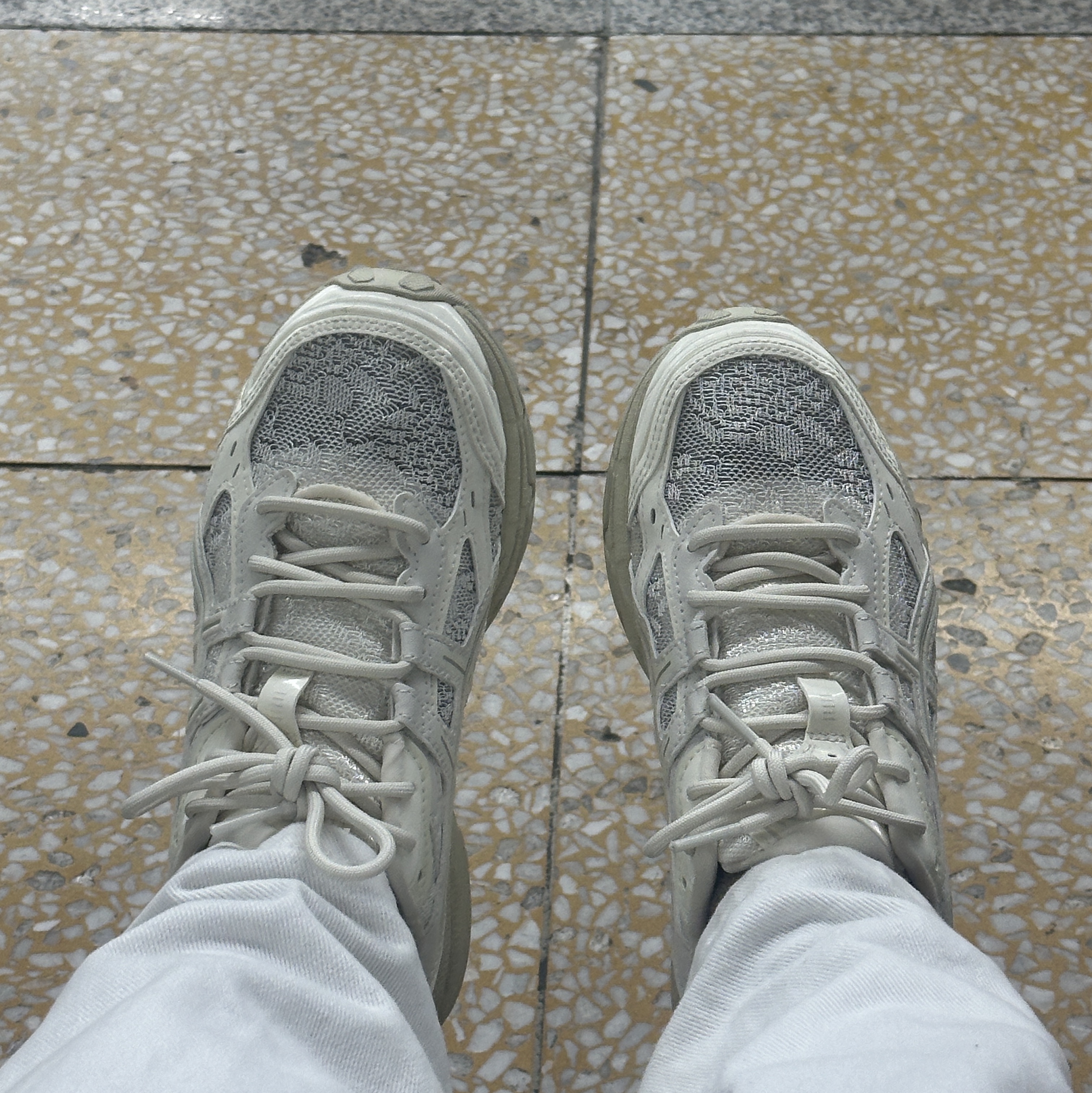 Asics Gel-Nunobiki Cream Pure Silver 착용 스타일