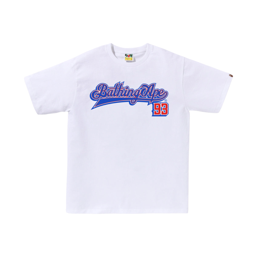 BAPE Baseball Logo T-Shirt White Blue