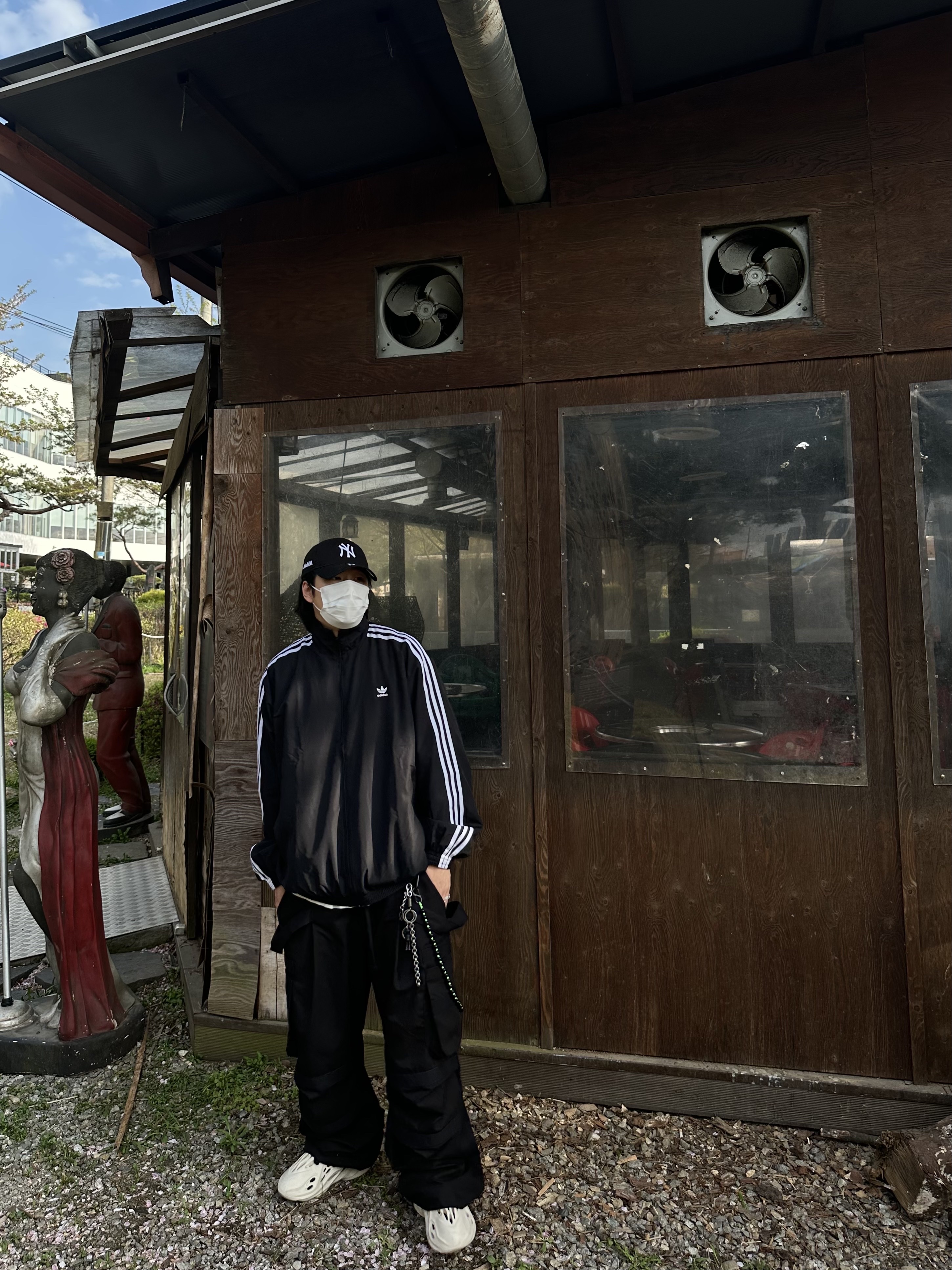 (W) Adidas Adilenium Season 3 Oversized Track Top Black - KR Sizing, Wapworks Hard Knocks Cargo Pants Gas 착용 스타일 - 5