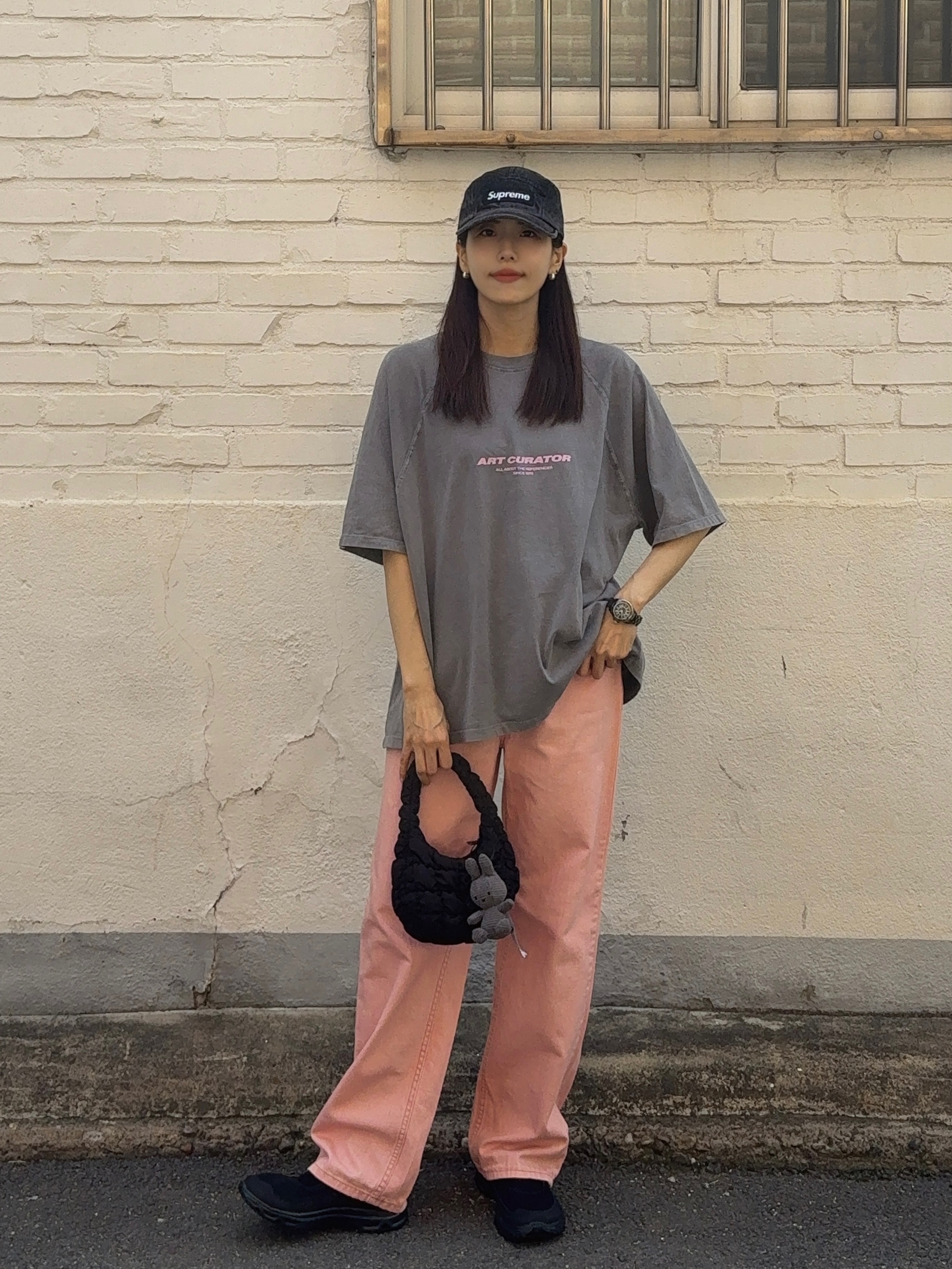 Supreme Denim Camp Cap Black - 23SS, Chanel J12 Watch 33mm Quartz Black 착용 스타일 - 3