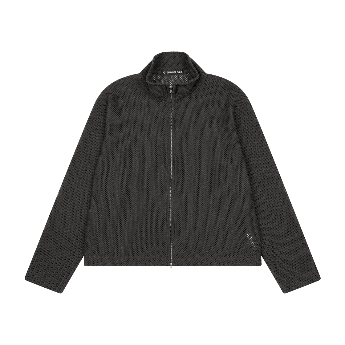 포즈넘버에잇 메쉬 니트 자켓 다크그레이