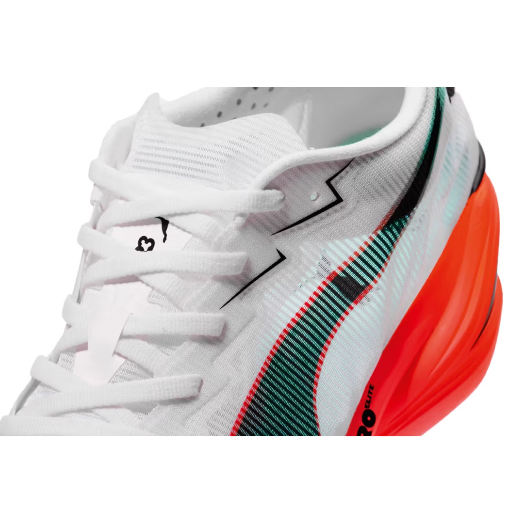 Puma Fast-R Nitro Elite 3 White Glowing Red, (W) Puma Fast-R Nitro Elite 3 White Glowing Red 착용 스타일 - 3