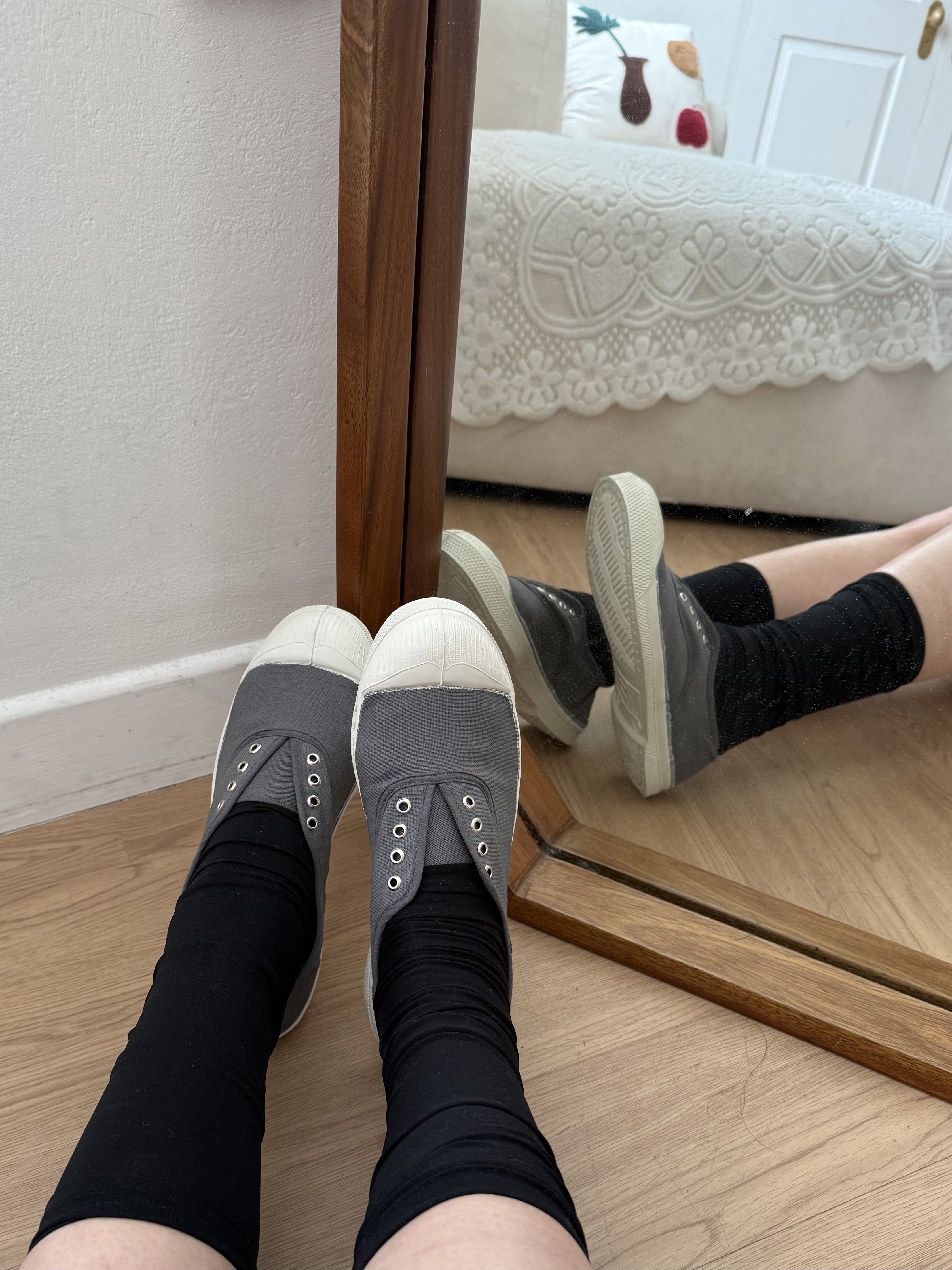 (W) Bensimon Tennis Elly Grey 착용 스타일 - 4