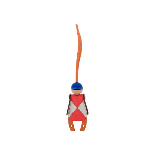 ITNH6NHB36O3 Hermes Jerky Bag Charm Orange/Rose Texas/Multi
