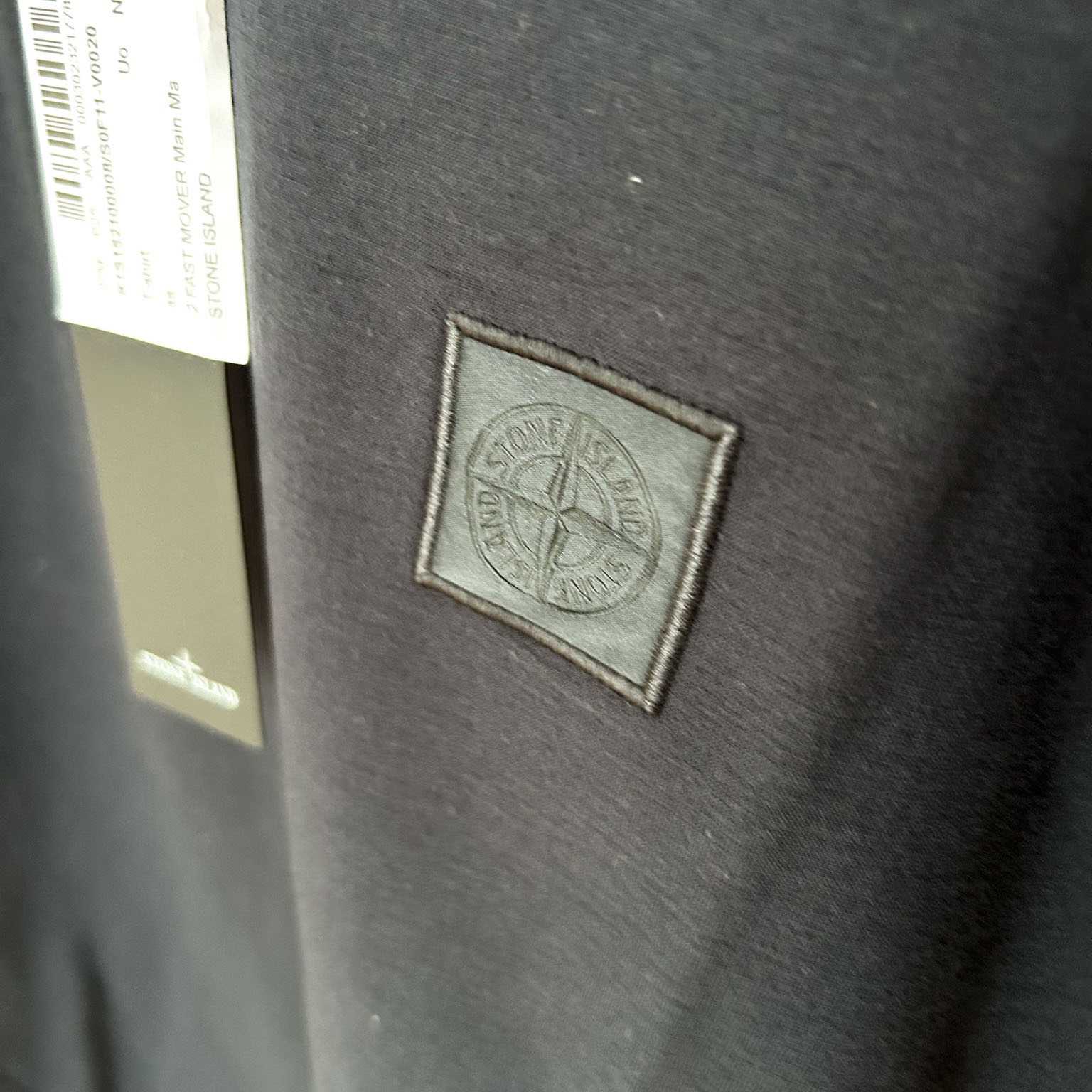 Stone Island 2100008 Crepe Cotton Jersey Ghost Slim-Fit T-Shirt with Logo Patch  Navy Blue - 25SS 착용 스타일 - 2