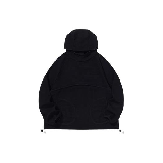 7440_25SS_006 7440-37-1 Needle scale hoodie - Black