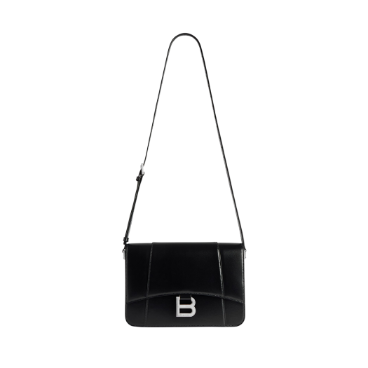 Balenciaga Hourglass Medium Flap Bag Black