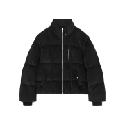 Haleine Detachable Corduroy Duck Down Jacket Black (VJ408)