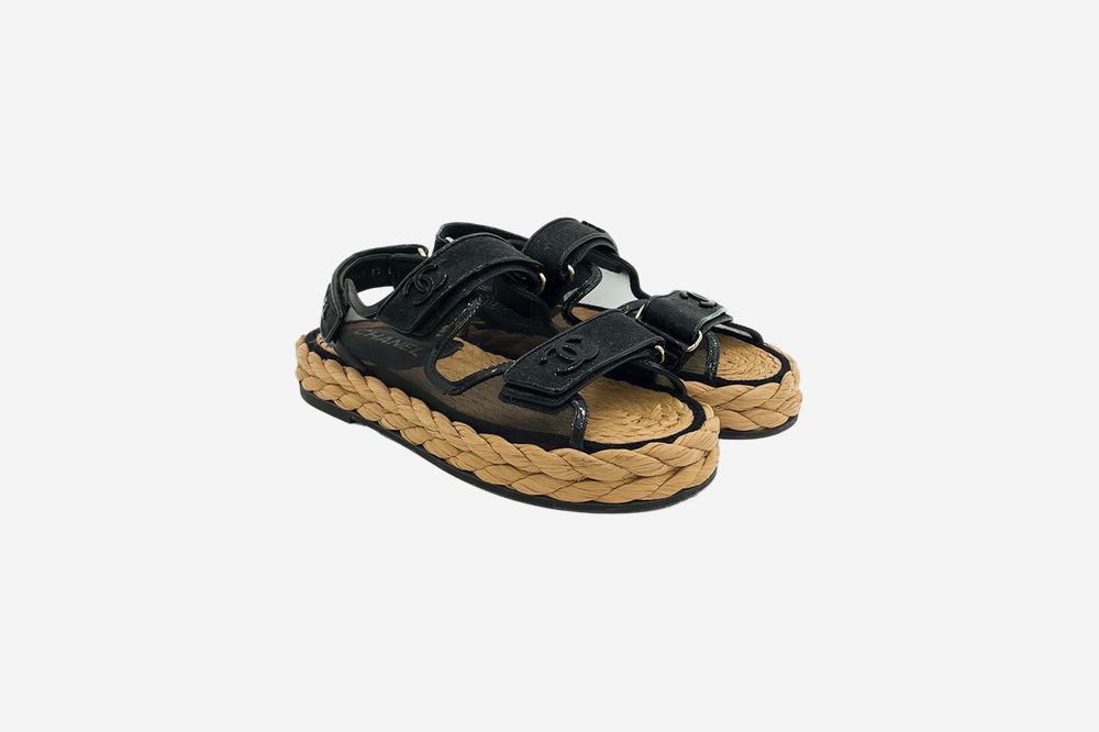 샤넬 메쉬 벨크로 샌들 37 블랙 | CHANEL Boutique | KREAM Chanel Mesh Velcro Sandals 37 Black