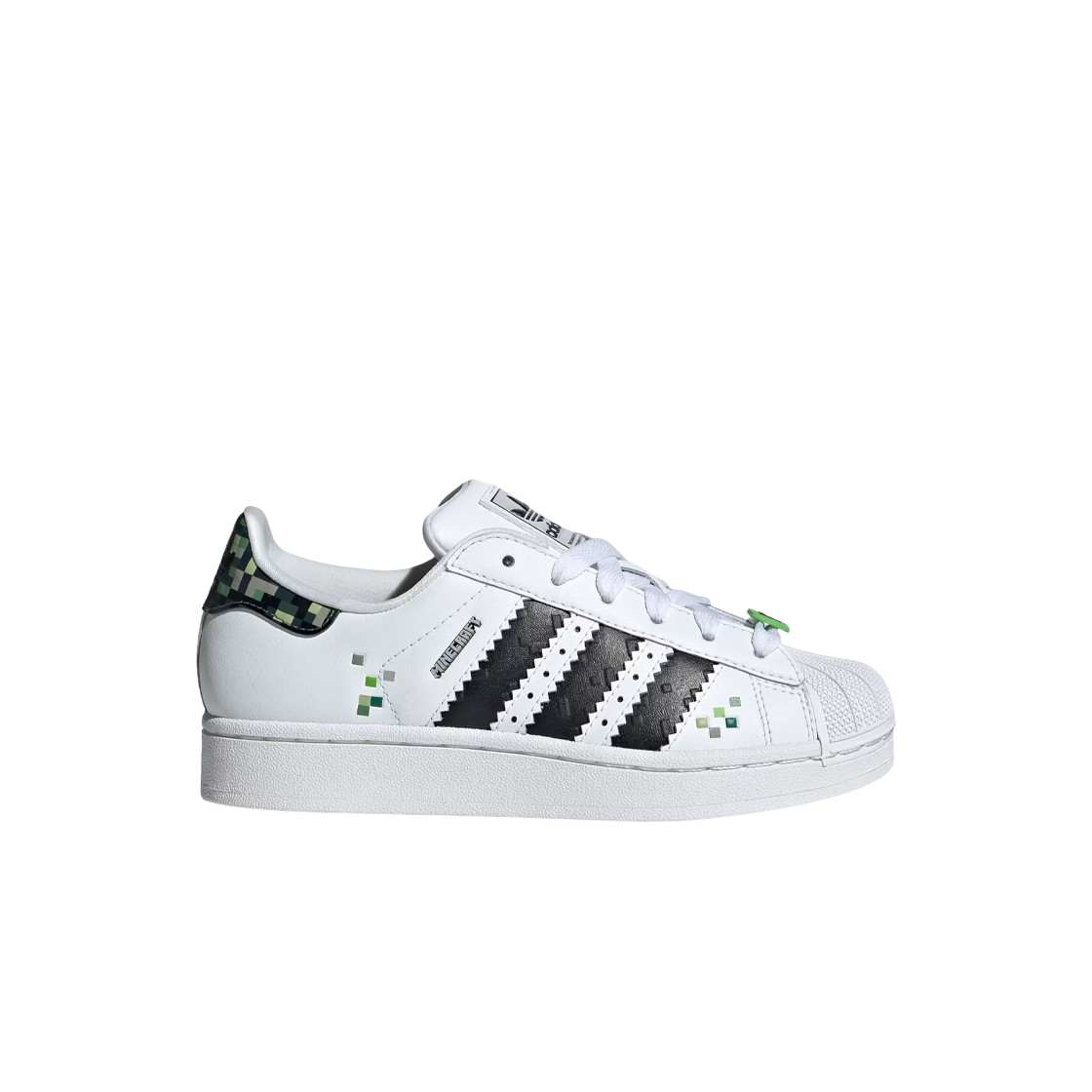 (J) 아디다스 X 마인크래프트 슈퍼스타 2 클라우드 화이트 코어 블랙((J) Adidas X Minecraft Superstar II Cloud White Core Black)