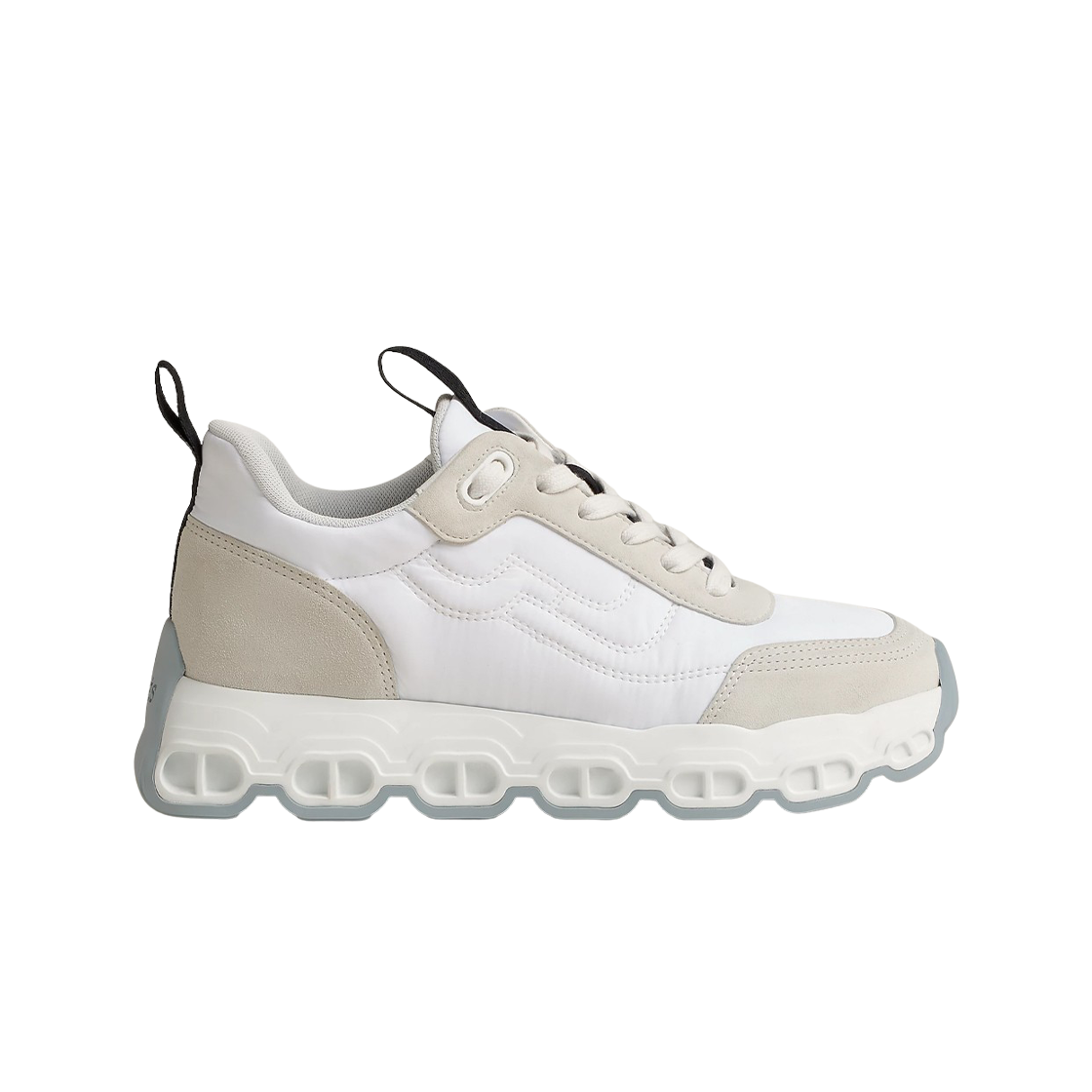 (W) 에르메스 임펄스 스니커즈 파라슈트 패브릭 스웨이드 고트스킨 & 블랑((W) Hermes Impulse Sneakers Parachute Fabric Suede Goatskin & Blanc) - 1