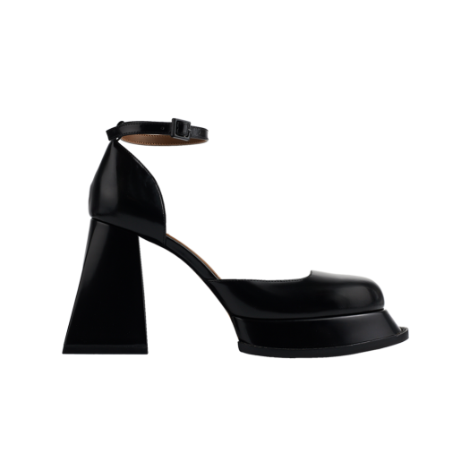KW5BSODSH17BK Shushu/Tong Women Round Toe Strap High Heels Black - 25SS