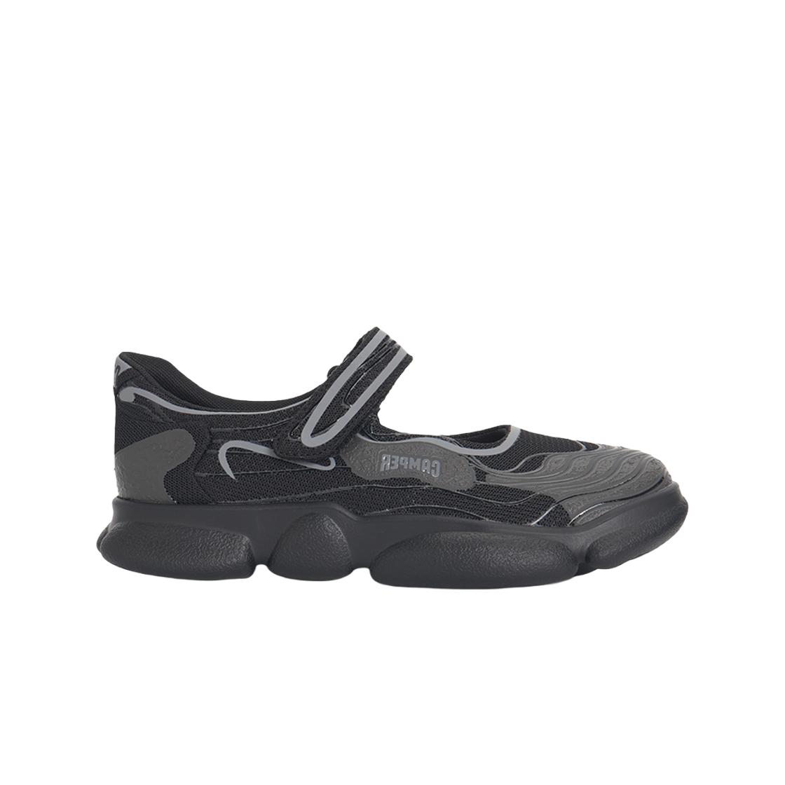 (W) 캠퍼 카르스트 메리제인 플랫슈즈 블랙((W) Camper Karst Mary Jane Flat Shoes Black) - 1