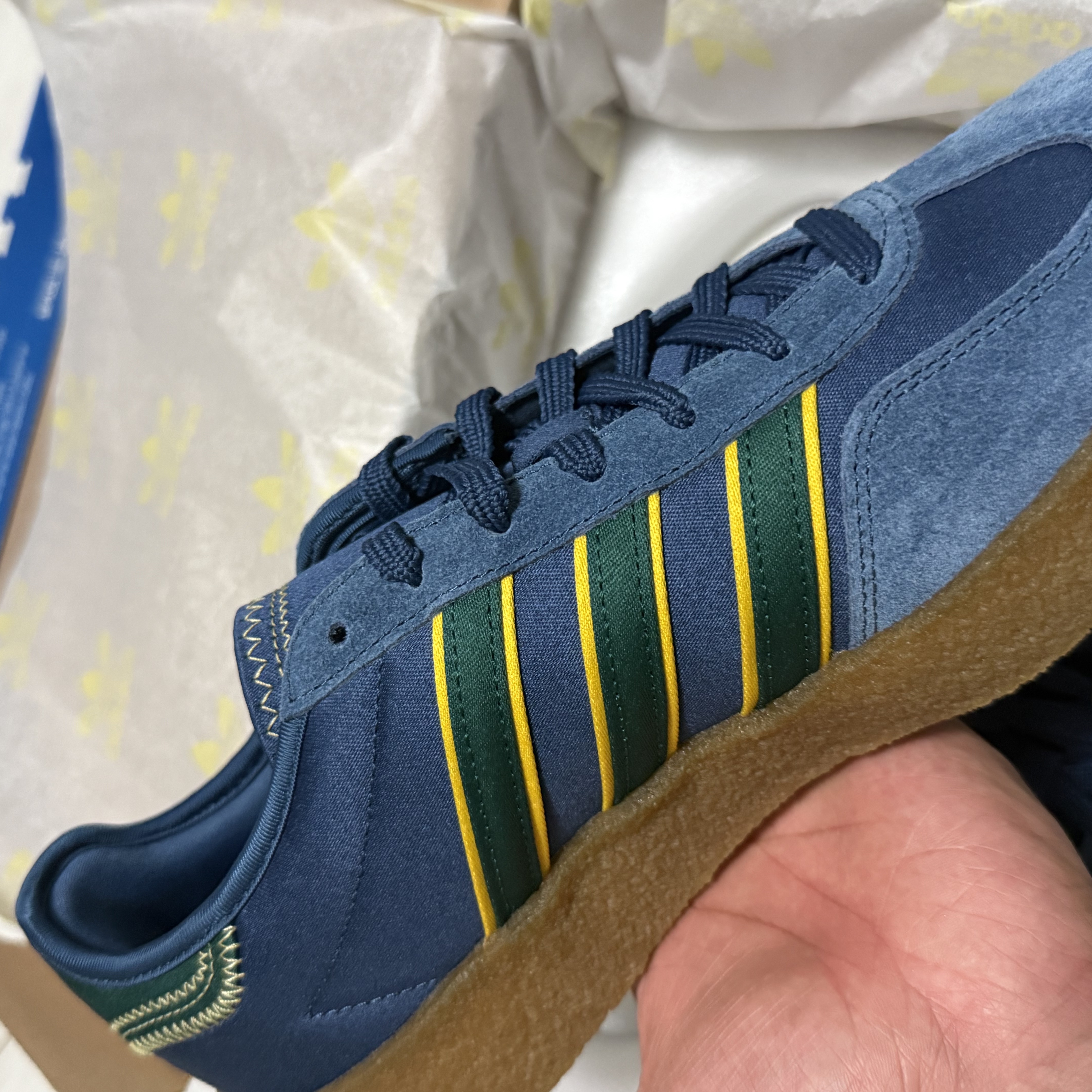 Adidas x Clot Gazelle Night Marine Collegiate Green 착용 스타일 - 5