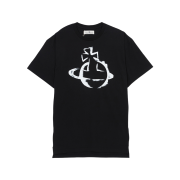 Vivienne Westwood Stencil Orb Oversized Short Sleeve T-Shirt Black