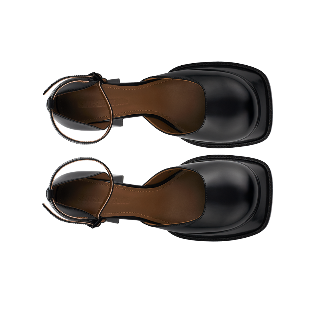 슈슈통 우먼 라운드 토 스트랩 하이힐 블랙 - 25SS(Shushu/Tong Women Round Toe Strap High Heels Black - 25SS) - 3