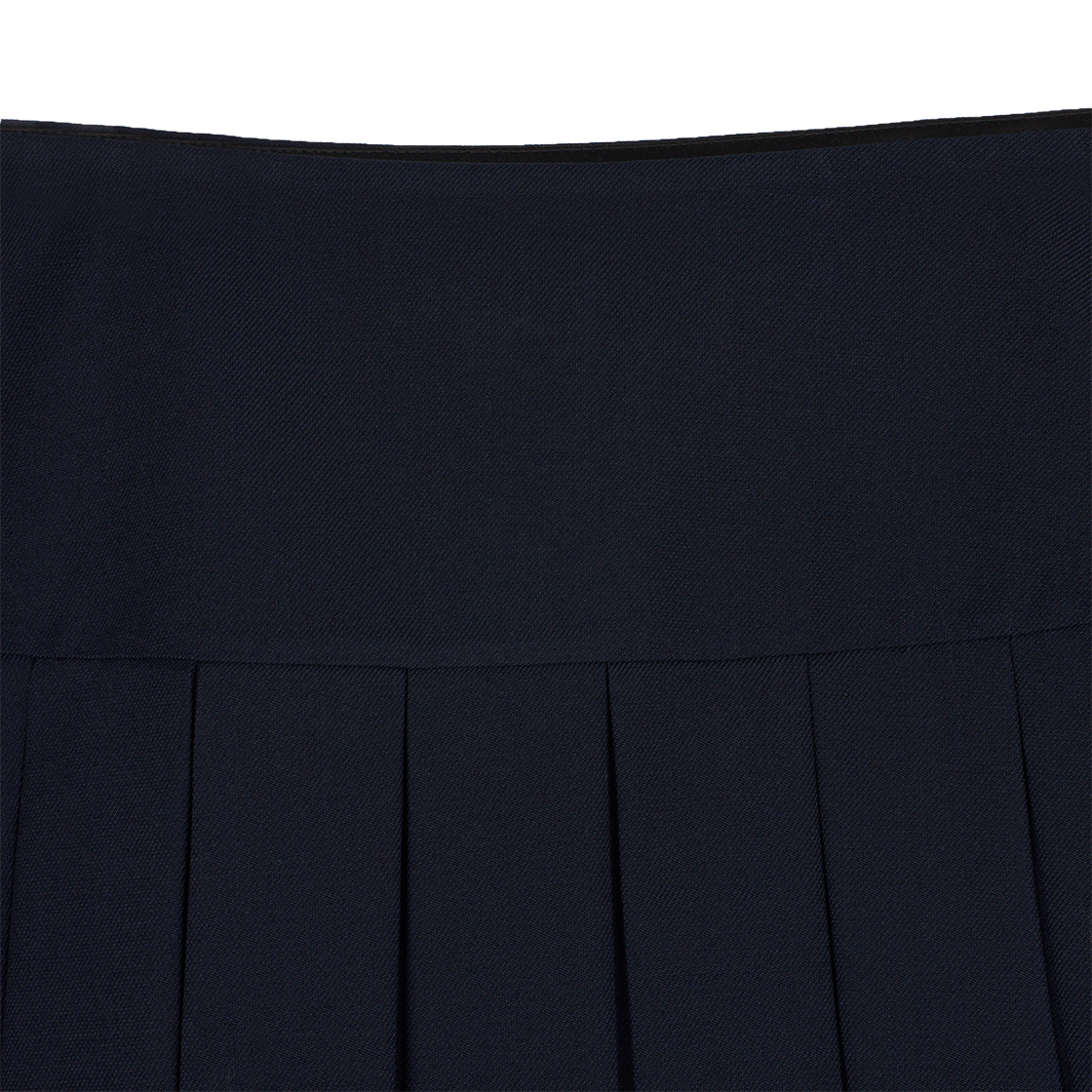 슈슈통 우먼 A라인 플리츠 스커트 네이비 블루 - 25SS(Shushu/Tong Women A-Line Pleated Skirt Navy Blue - 25SS) - 4