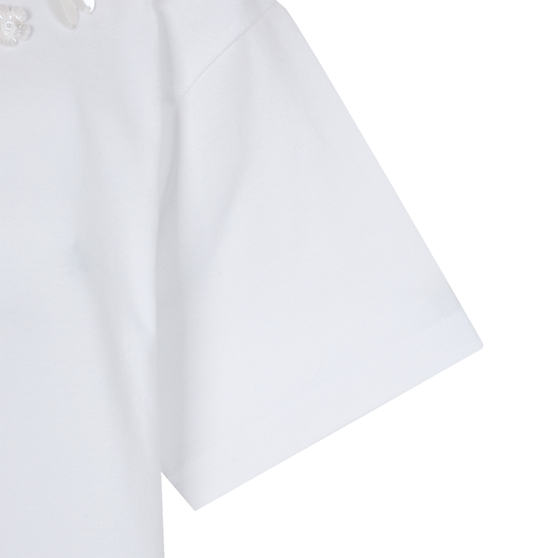 KW5BTSSSH08WT Shushu/Tong Women Beaded Floral T-Shirt White - 25SS - #3