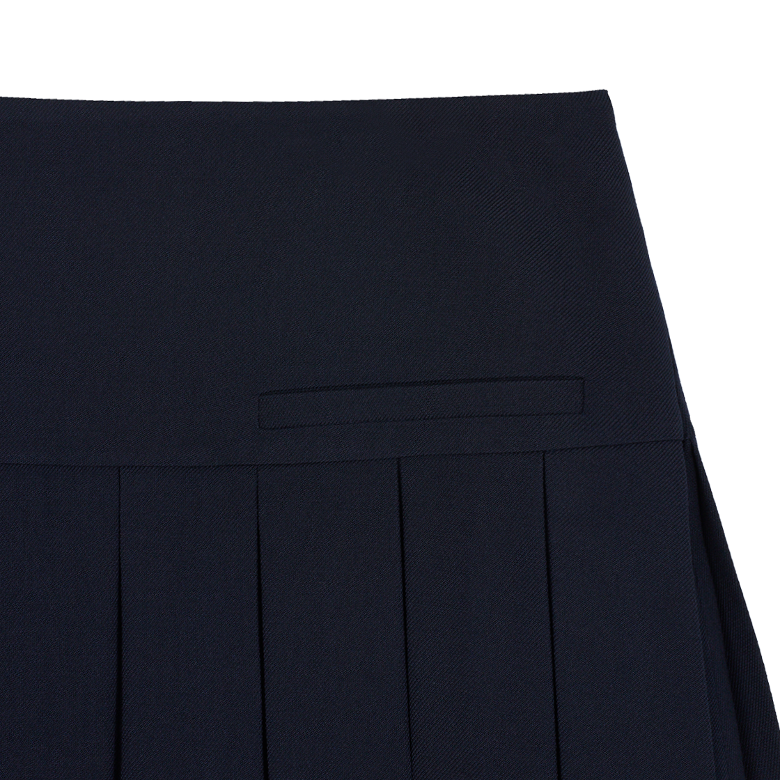슈슈통 우먼 A라인 플리츠 스커트 네이비 블루 - 25SS(Shushu/Tong Women A-Line Pleated Skirt Navy Blue - 25SS) - 6