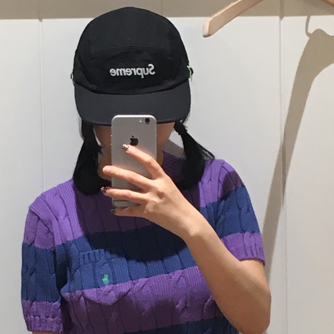 Supreme Washed Chino Twill Camp Cap Black 착용 스타일