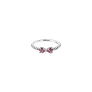 (W) Pandora Sparkling Bow Ring Pink Sterling Silver