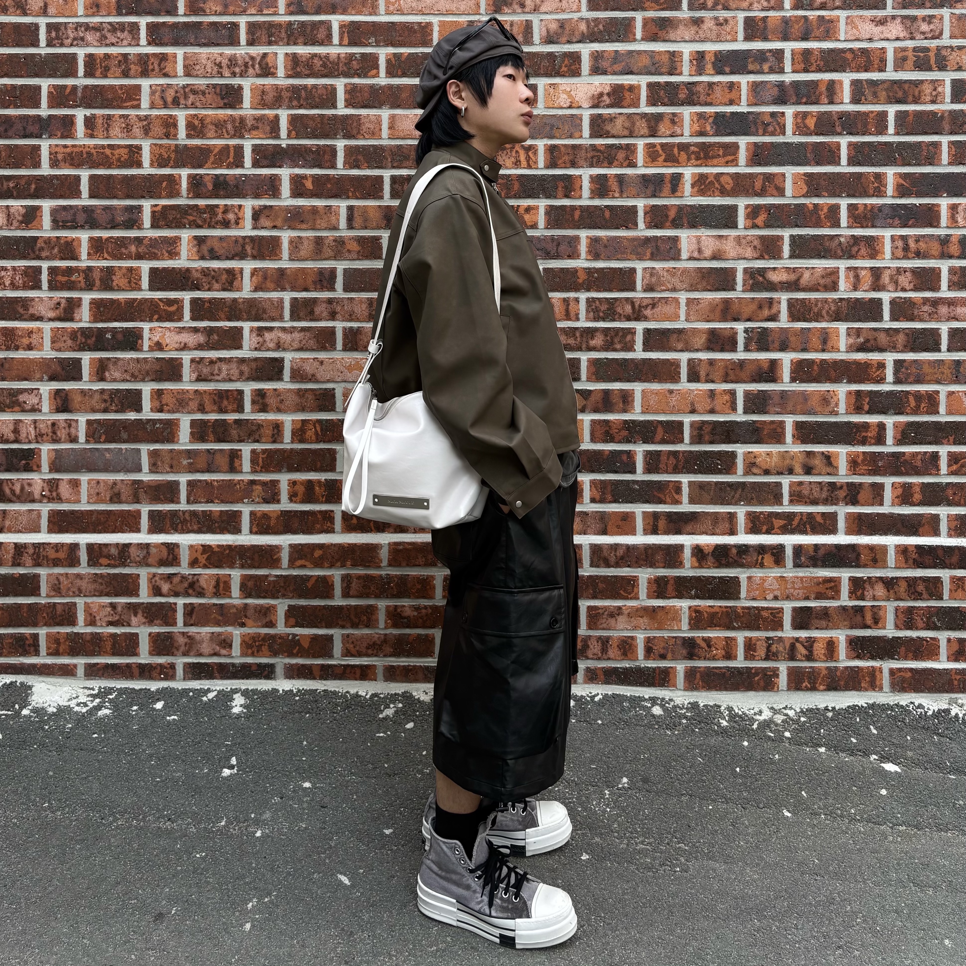 Converse x Drkshdw DBL Drkstar Overdye Chuck 70 Hi Concrete 착용 스타일 - 1