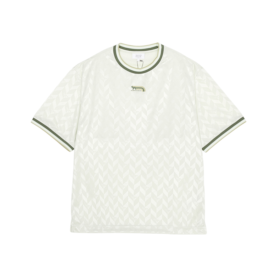 OM00118KJ7021-0170 Maison Kitsune Flash Fox Short Sleeve T-Shirt Green