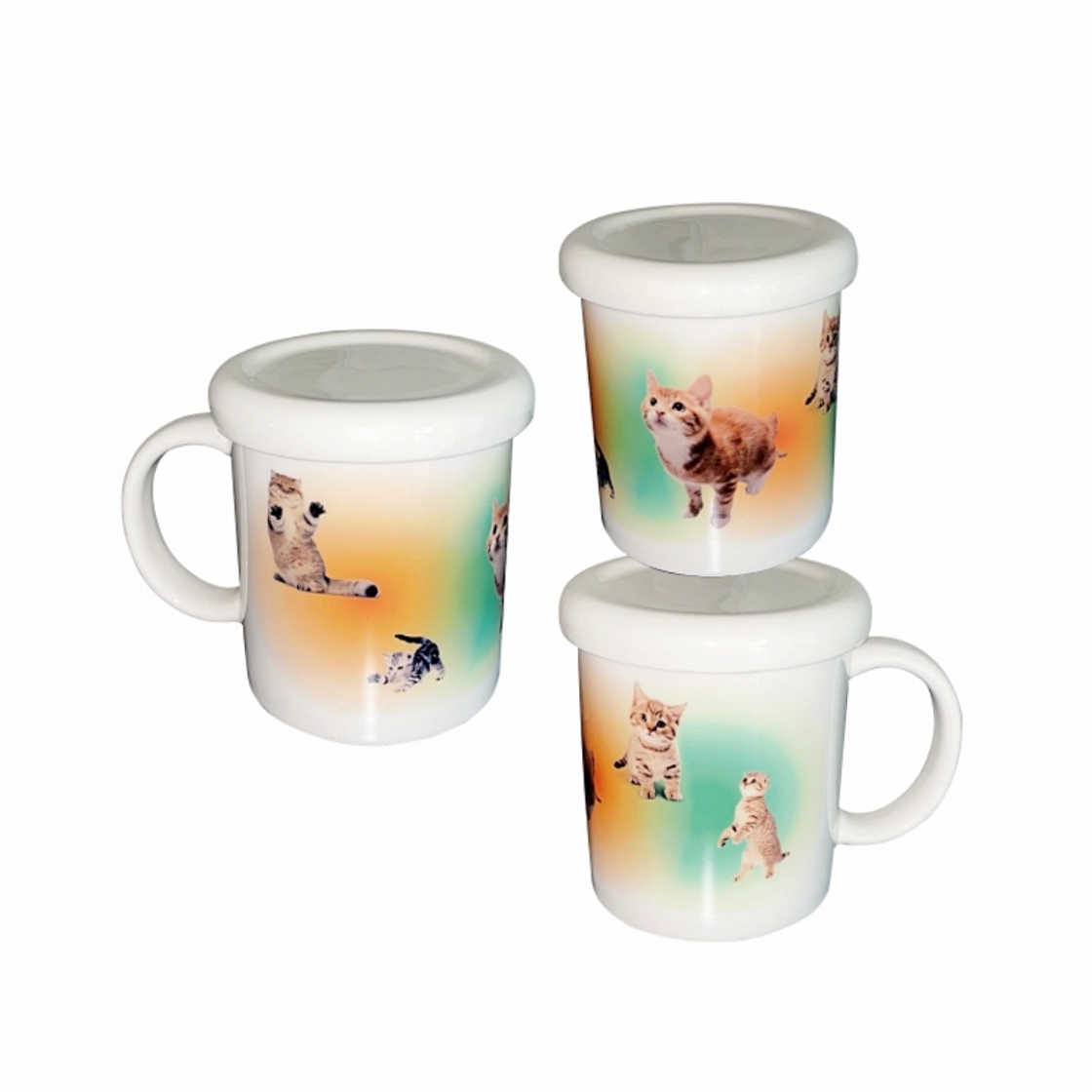 유라이크왓 그라데이션 캣 머그 오렌지&그린([3% 포인트 적립] you like what Gradation Cat Mug Orange&Green) - 2