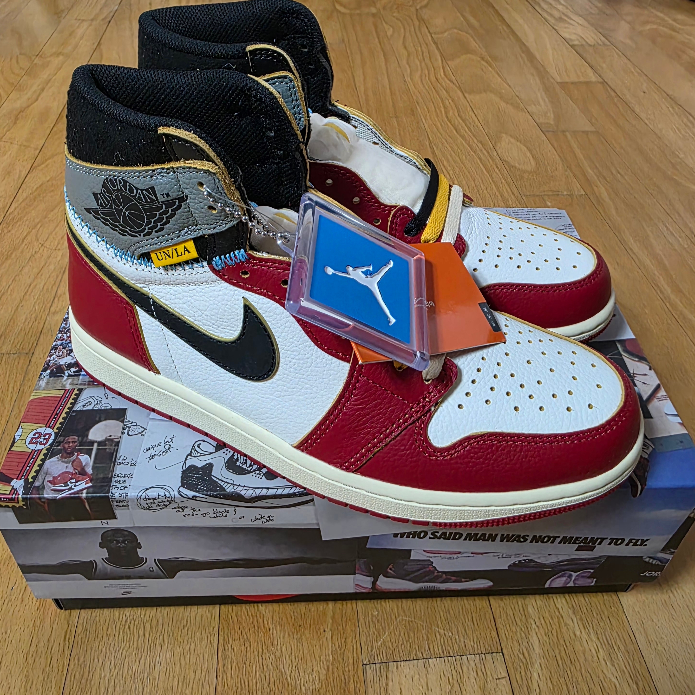 Jordan 1 x Union Retro High OG Chicago Shadow 착용 스타일 - 2