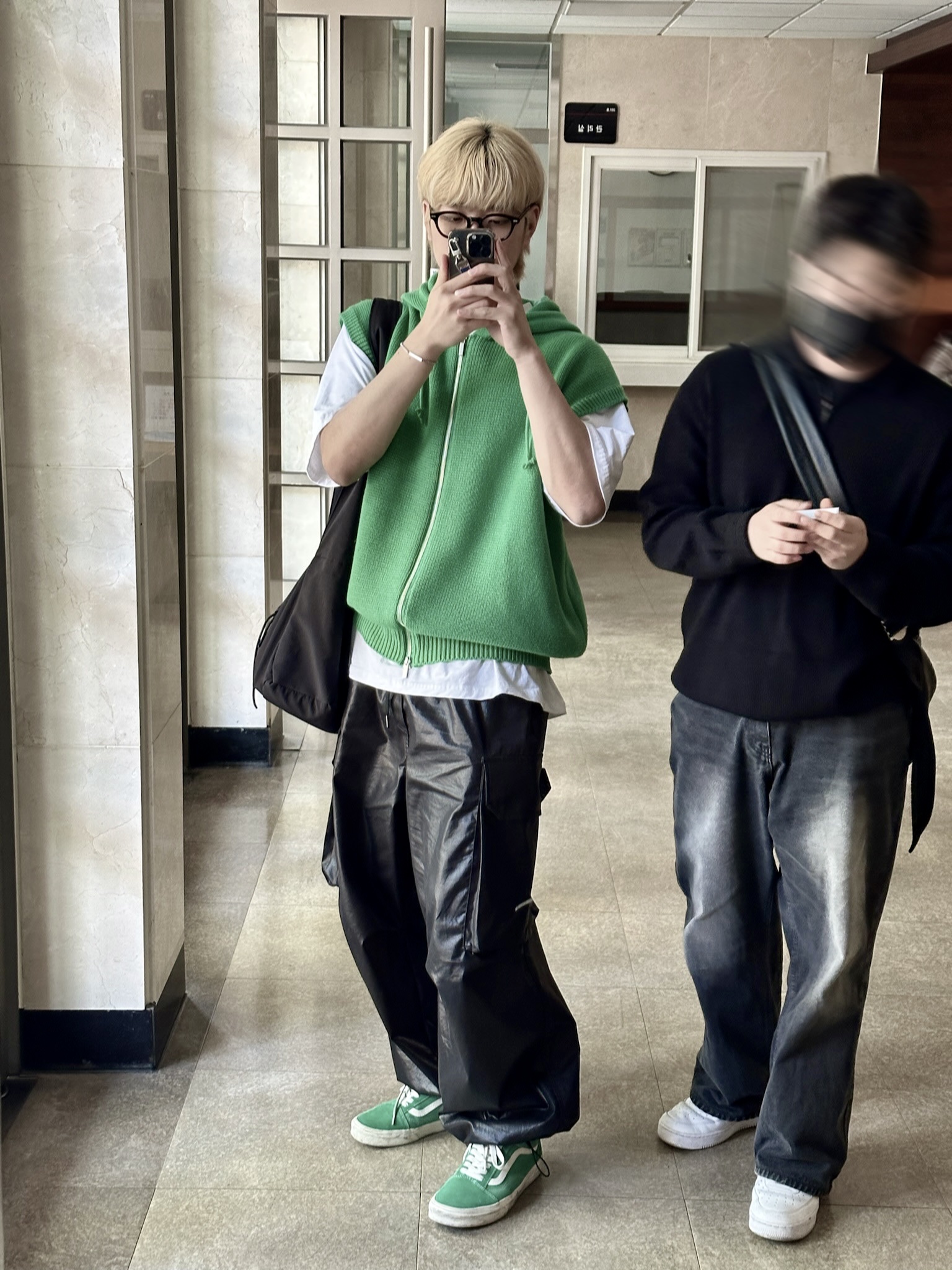 Vans Old Skool Eco Theory Green 착용 스타일 - 3