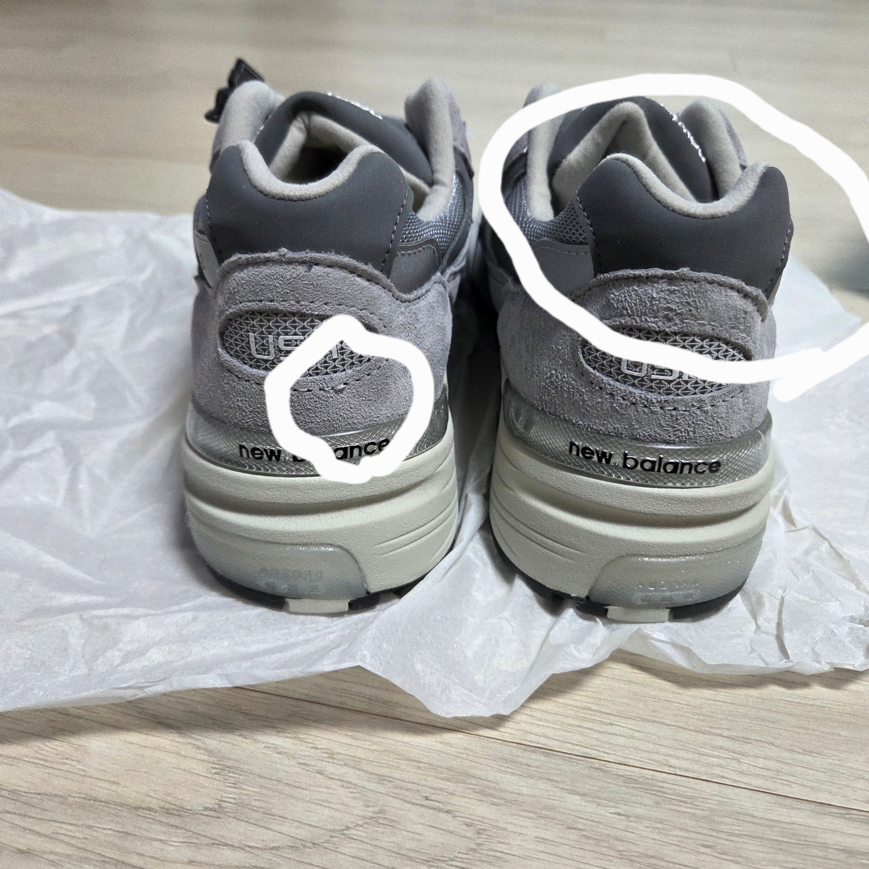 New Balance 992 Made in USA Core Grey Silver Metallic 착용 스타일 - 3