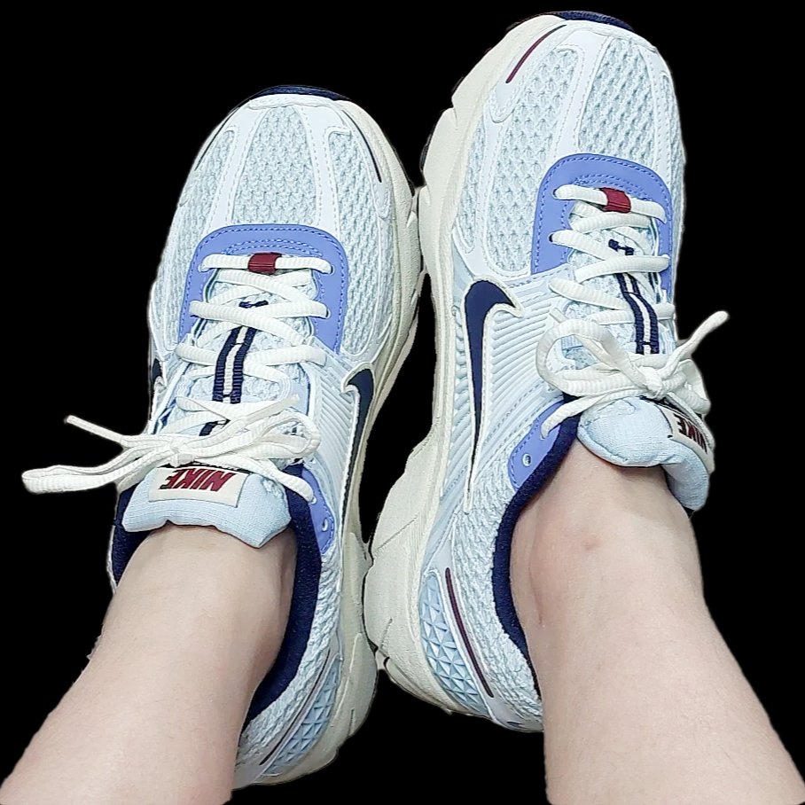 (W) Nike Zoom Vomero 5 Blue Tint Purple Ink 착용 스타일 - 2