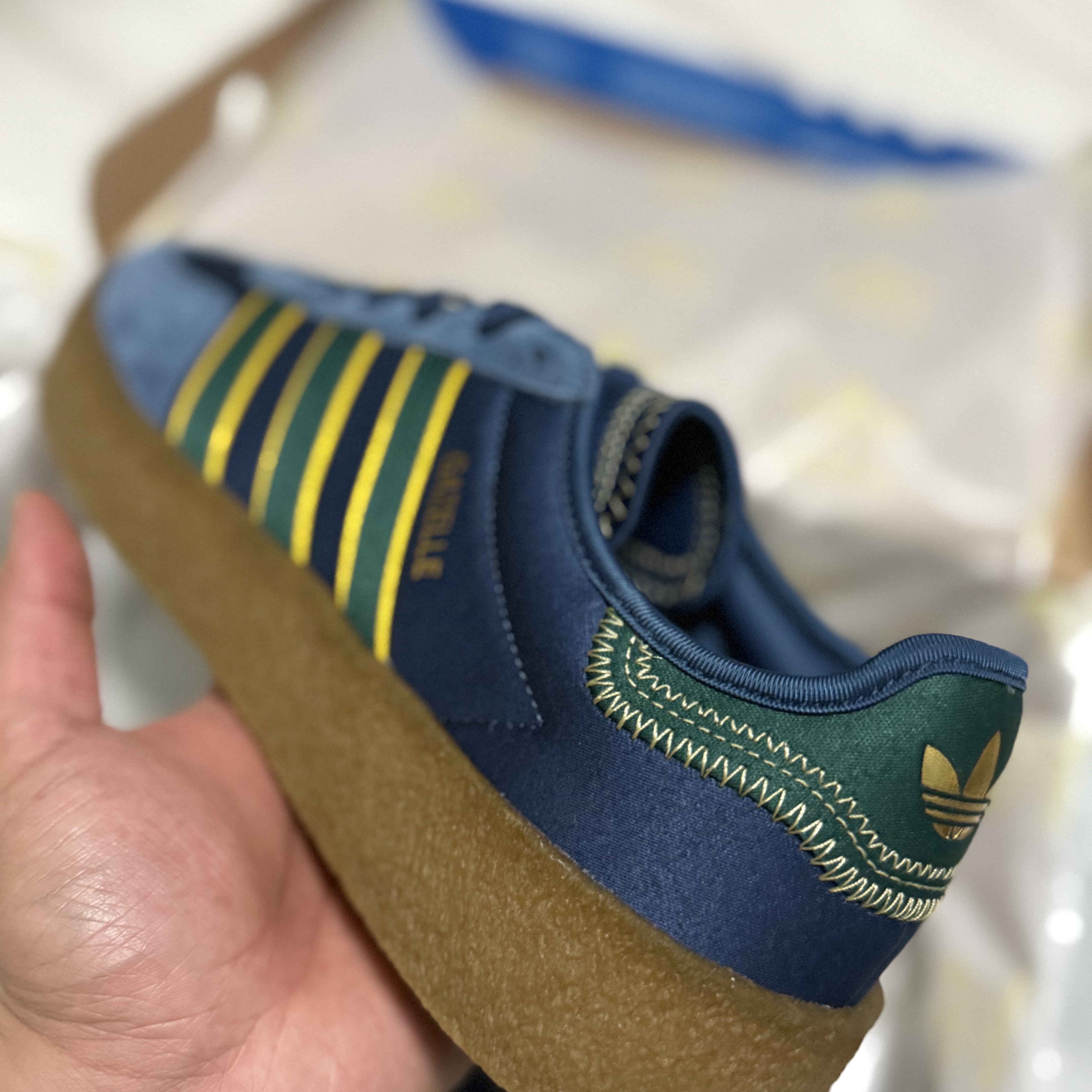 Adidas x Clot Gazelle Night Marine Collegiate Green 착용 스타일 - 2