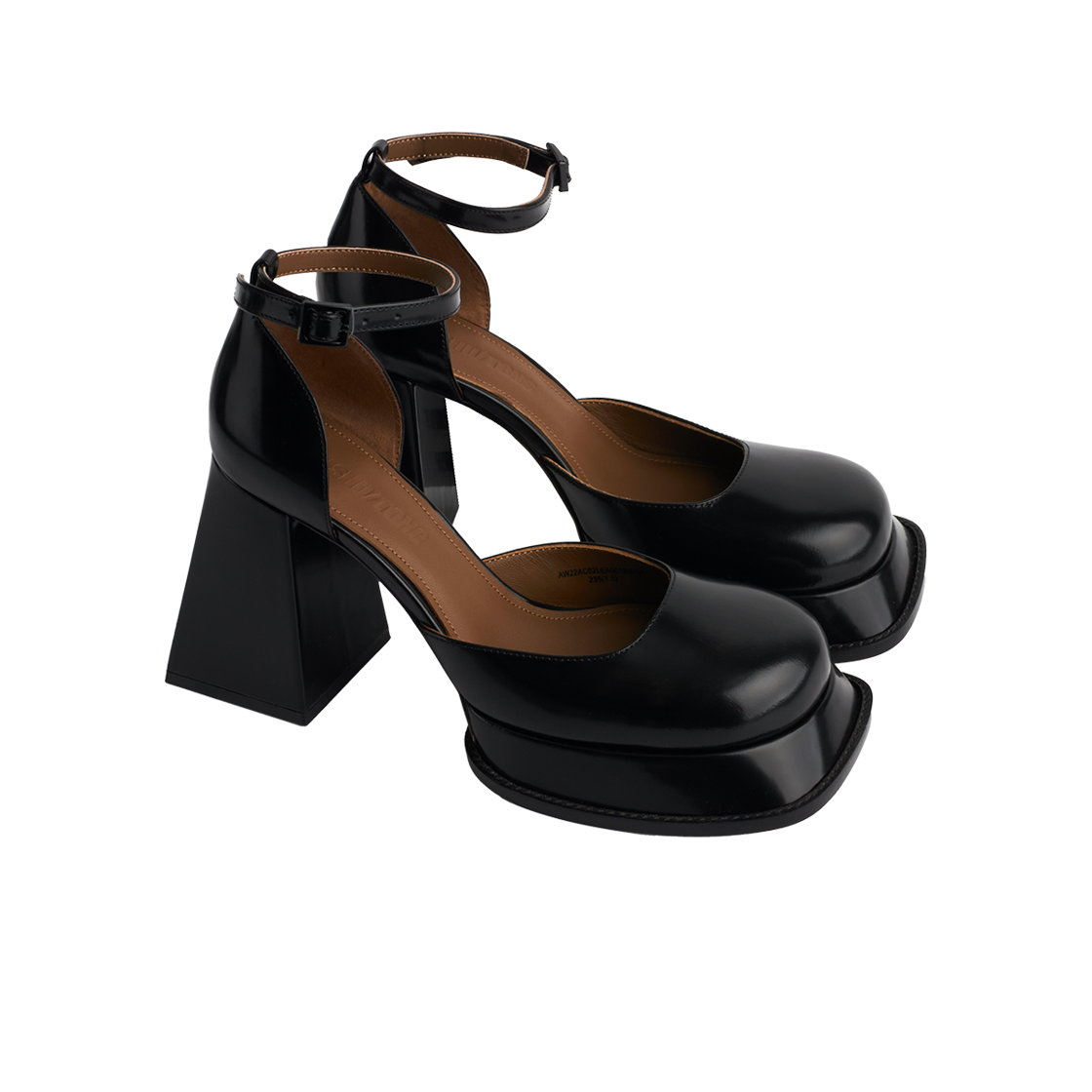 슈슈통 우먼 라운드 토 스트랩 하이힐 블랙 - 25SS(Shushu/Tong Women Round Toe Strap High Heels Black - 25SS) - 6