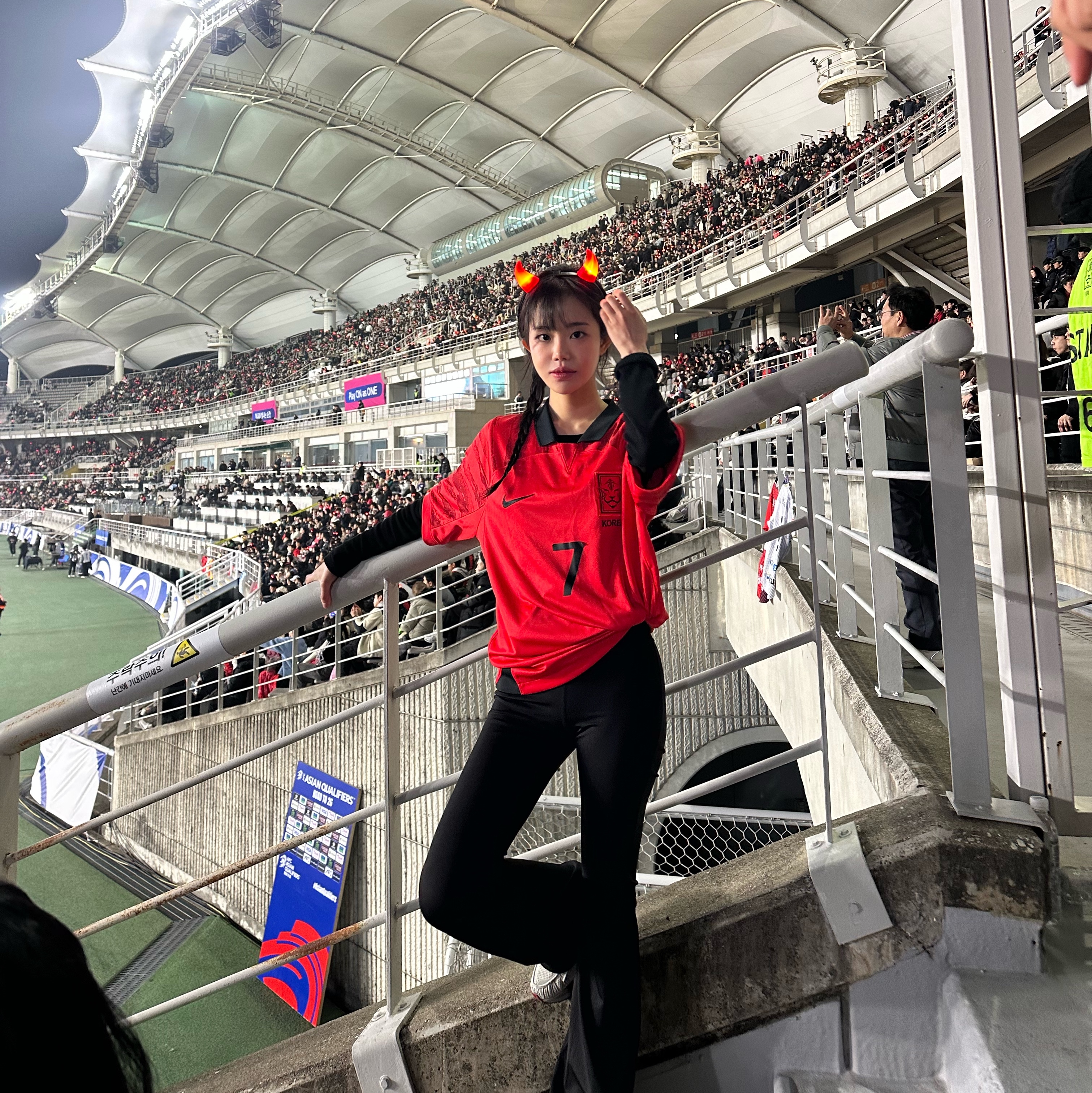 Nike Korea Dri-Fit Stadium Home SS Jersey Global Red - Asia (Non Marking Ver.) 착용 스타일